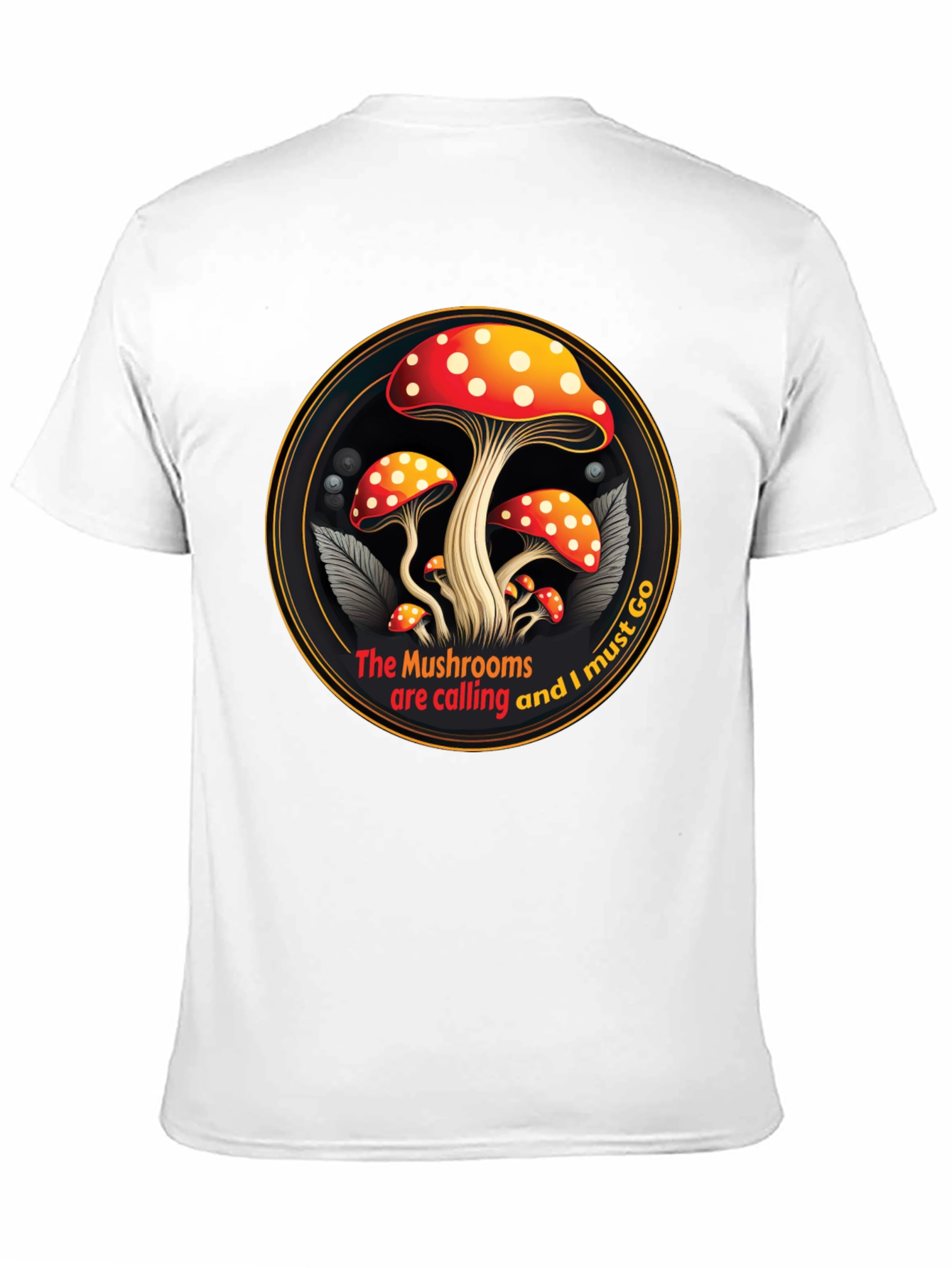 Mushroom Calling Graphic Tee - Black