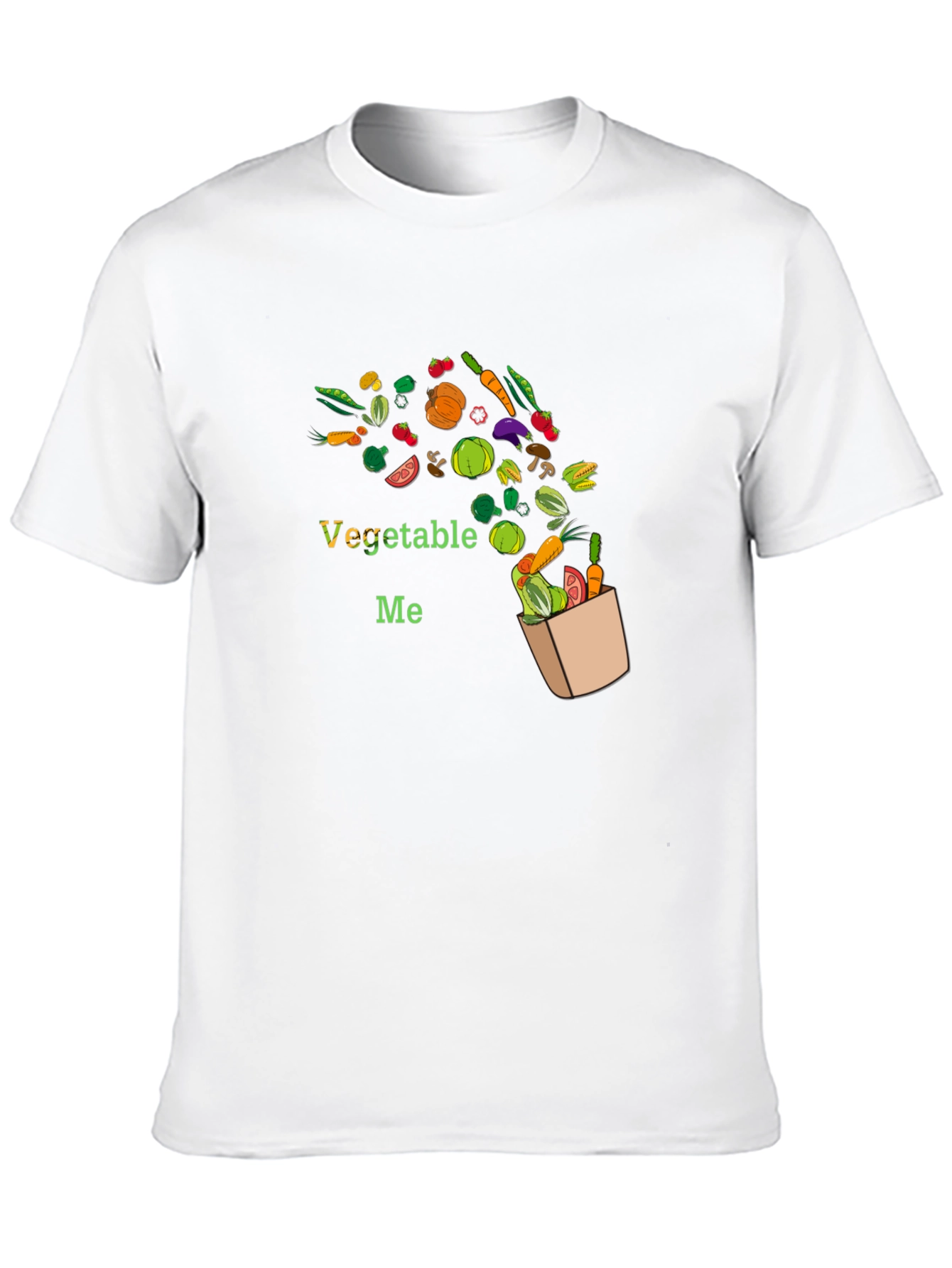 Vegetable Me Graphic Tee - Black Cotton Blend