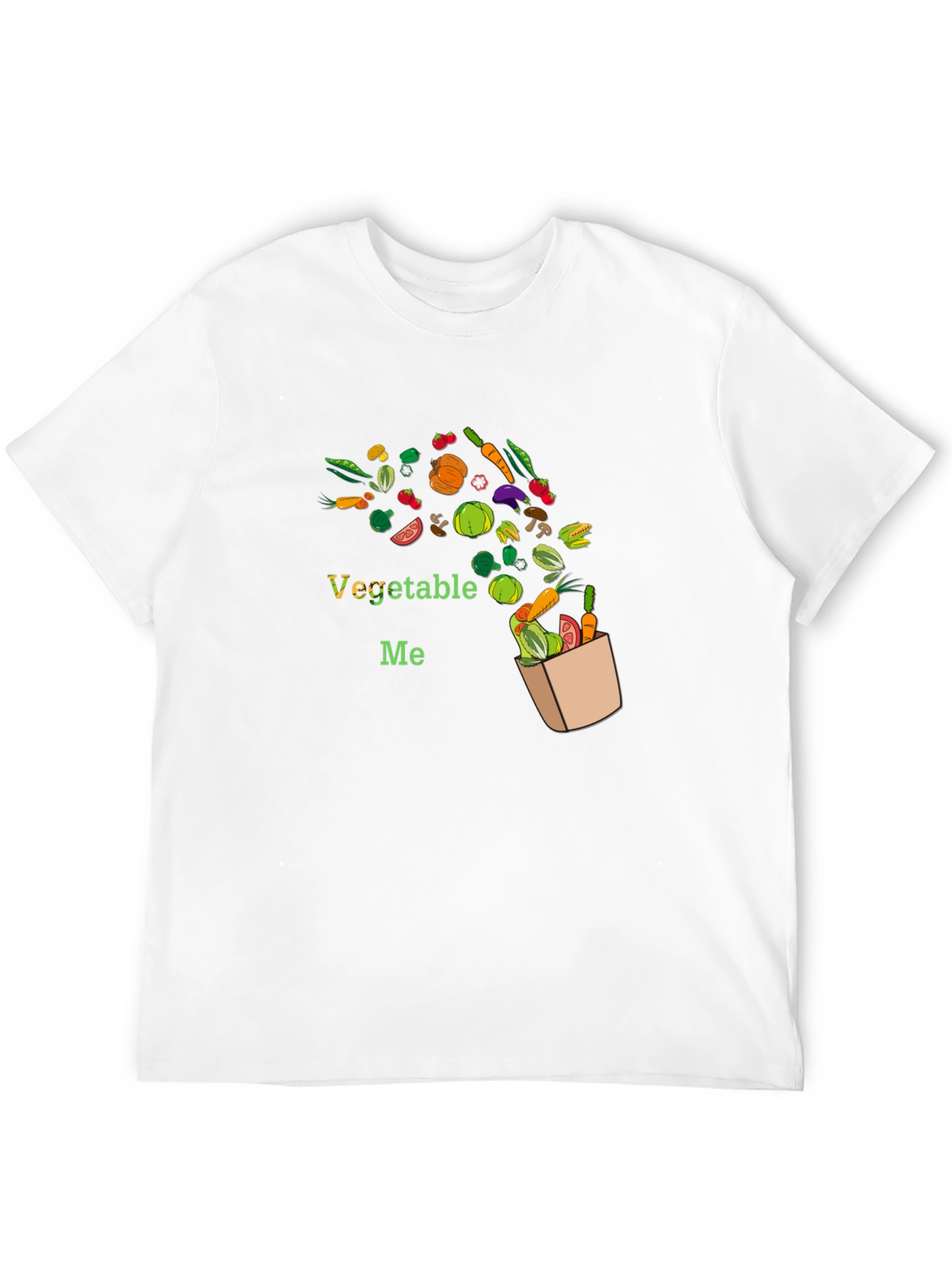 Vegetable Me Graphic Tee - Black Cotton Blend