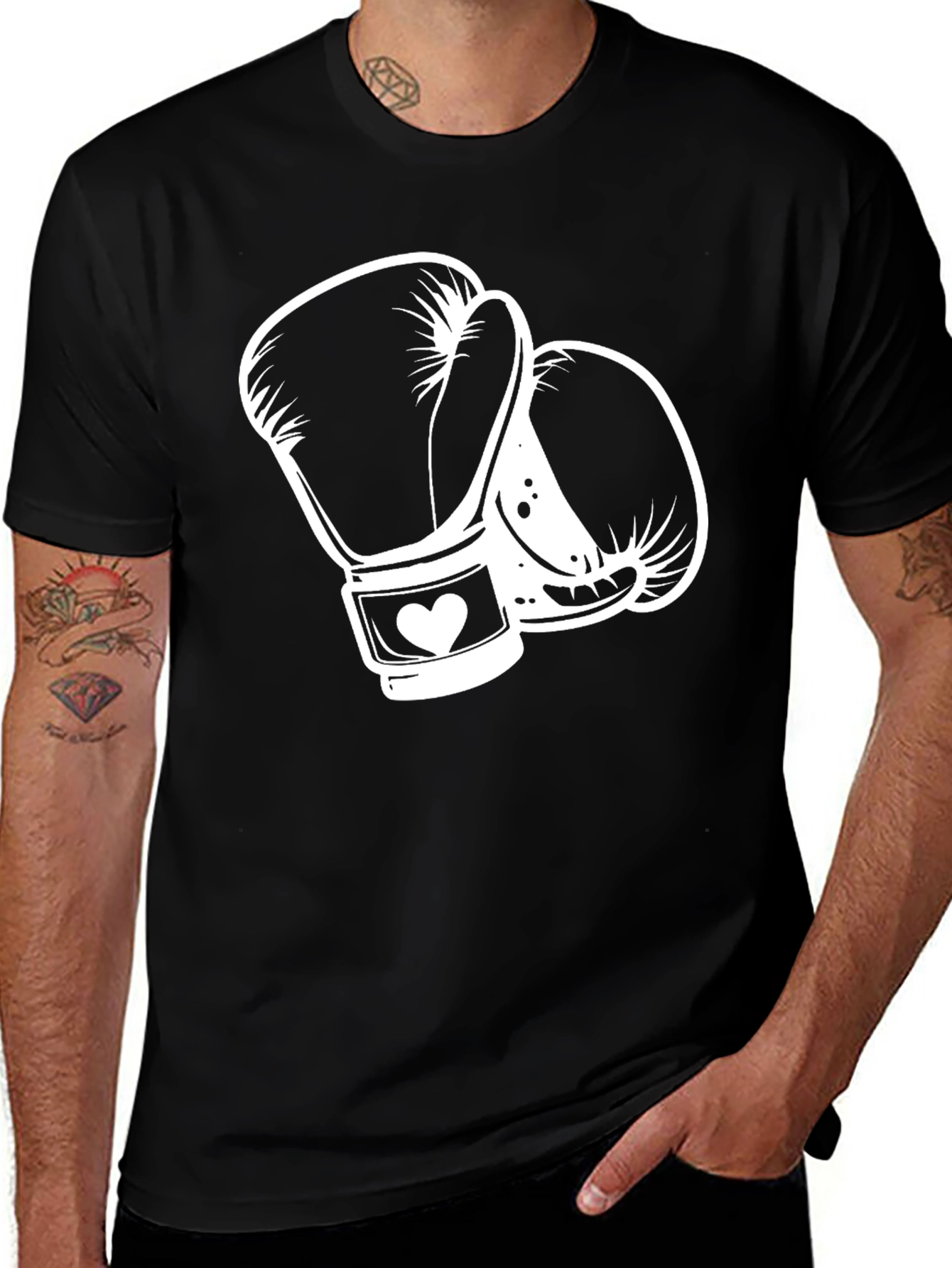 Boxing Glove Heart Graphic T-Shirt