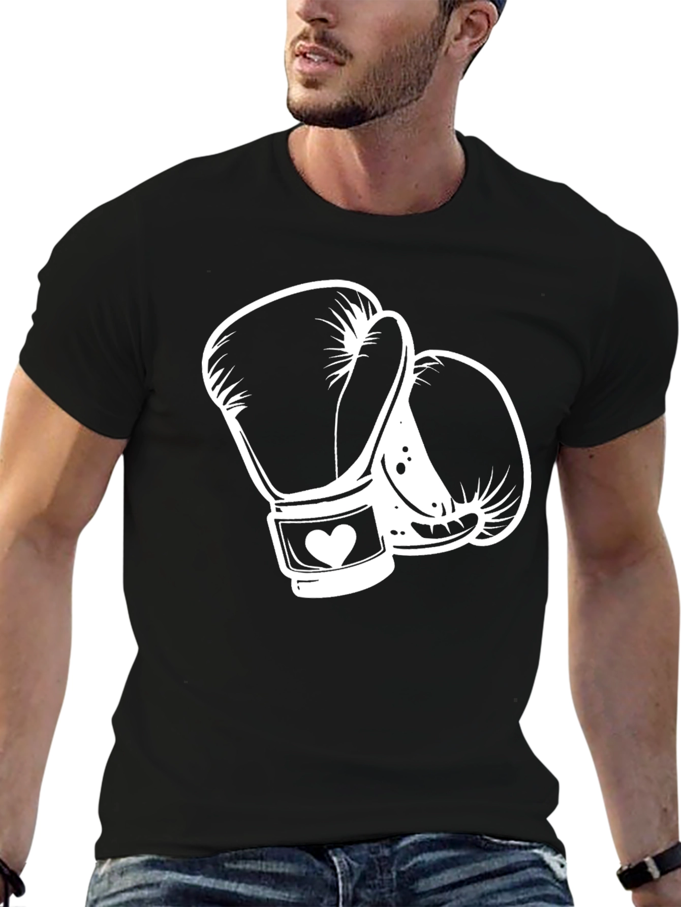Boxing Glove Heart Graphic T-Shirt