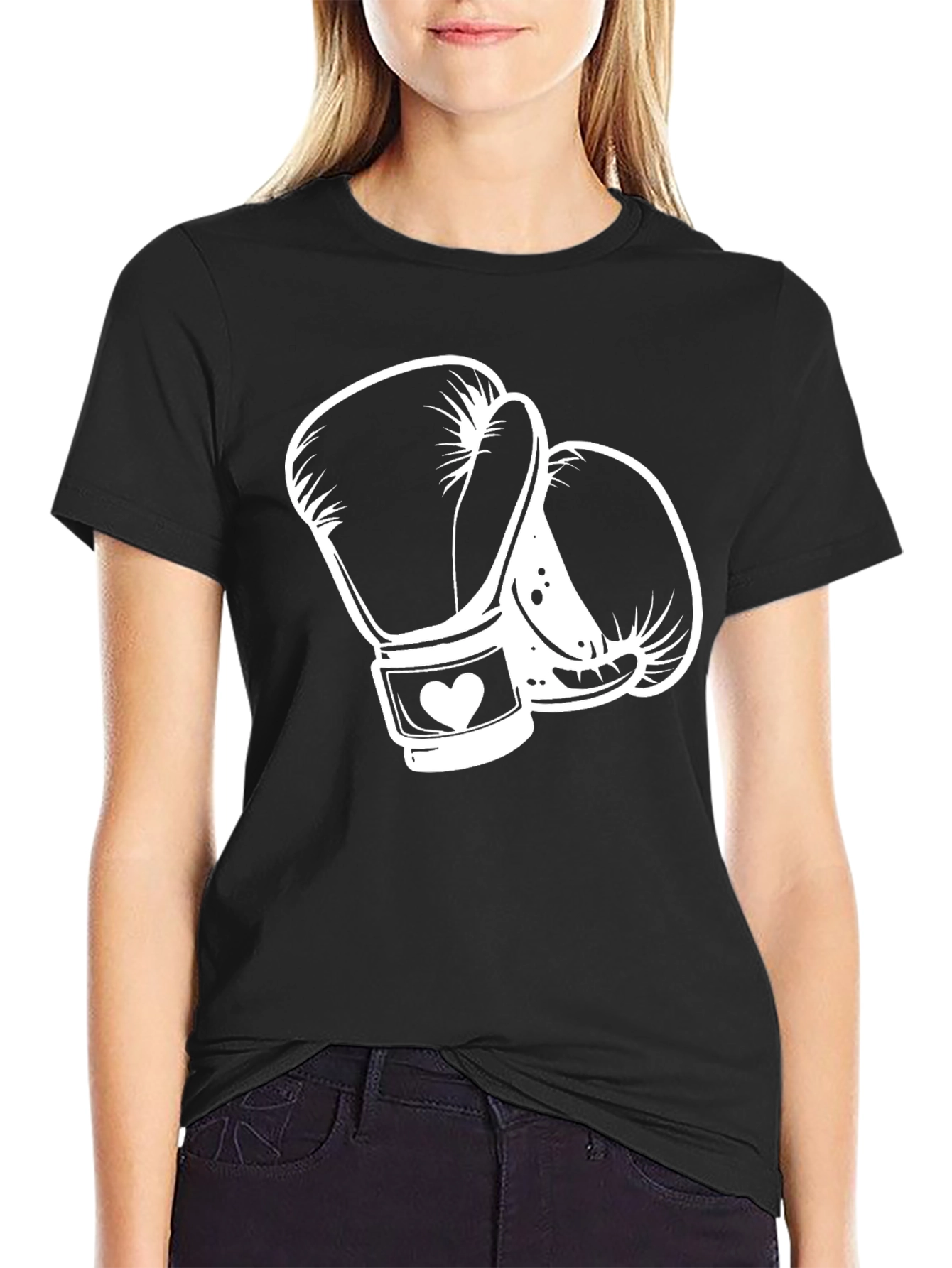 Boxing Glove Heart Graphic T-Shirt