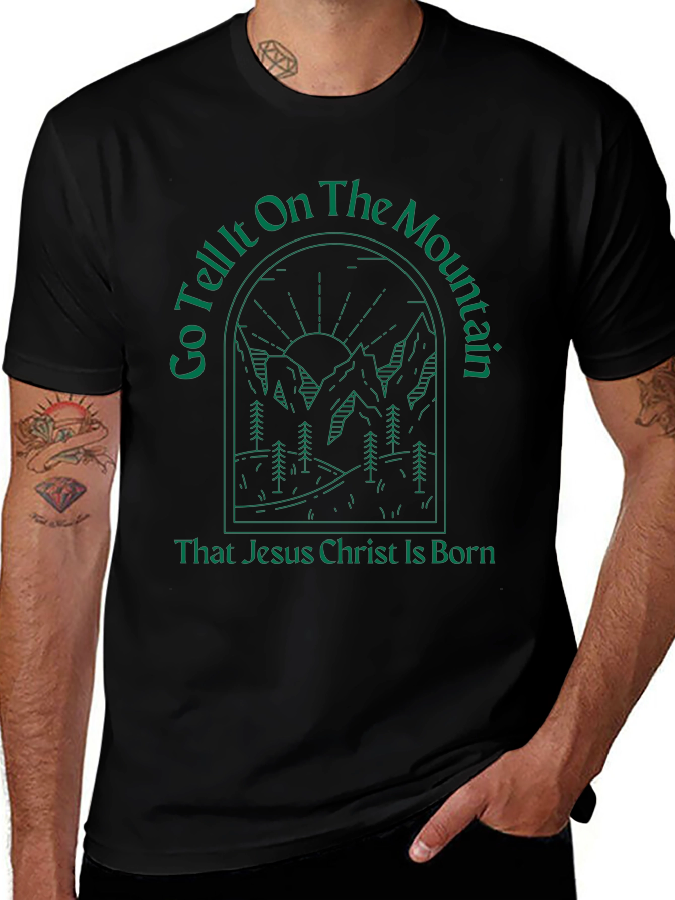 Go Tell It On the Mountain Christmas Tee