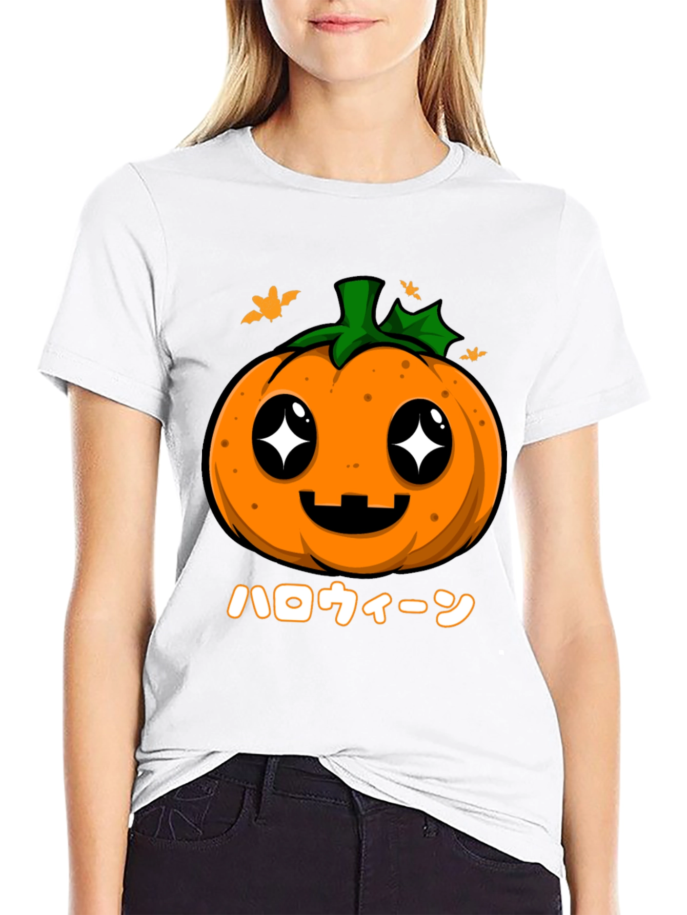 Kawaii Halloween Pumpkin T-Shirt