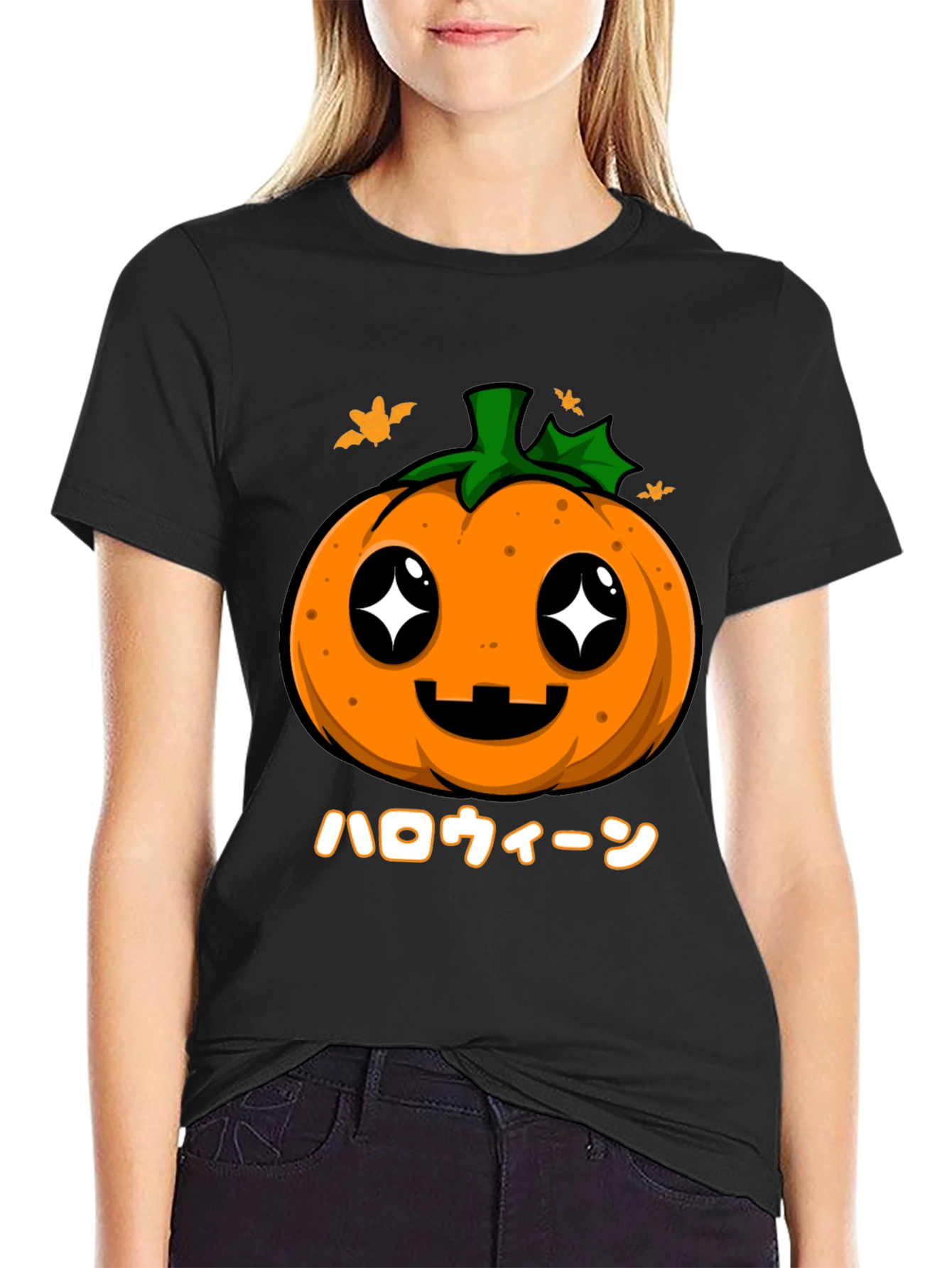 Kawaii Halloween Pumpkin T-Shirt