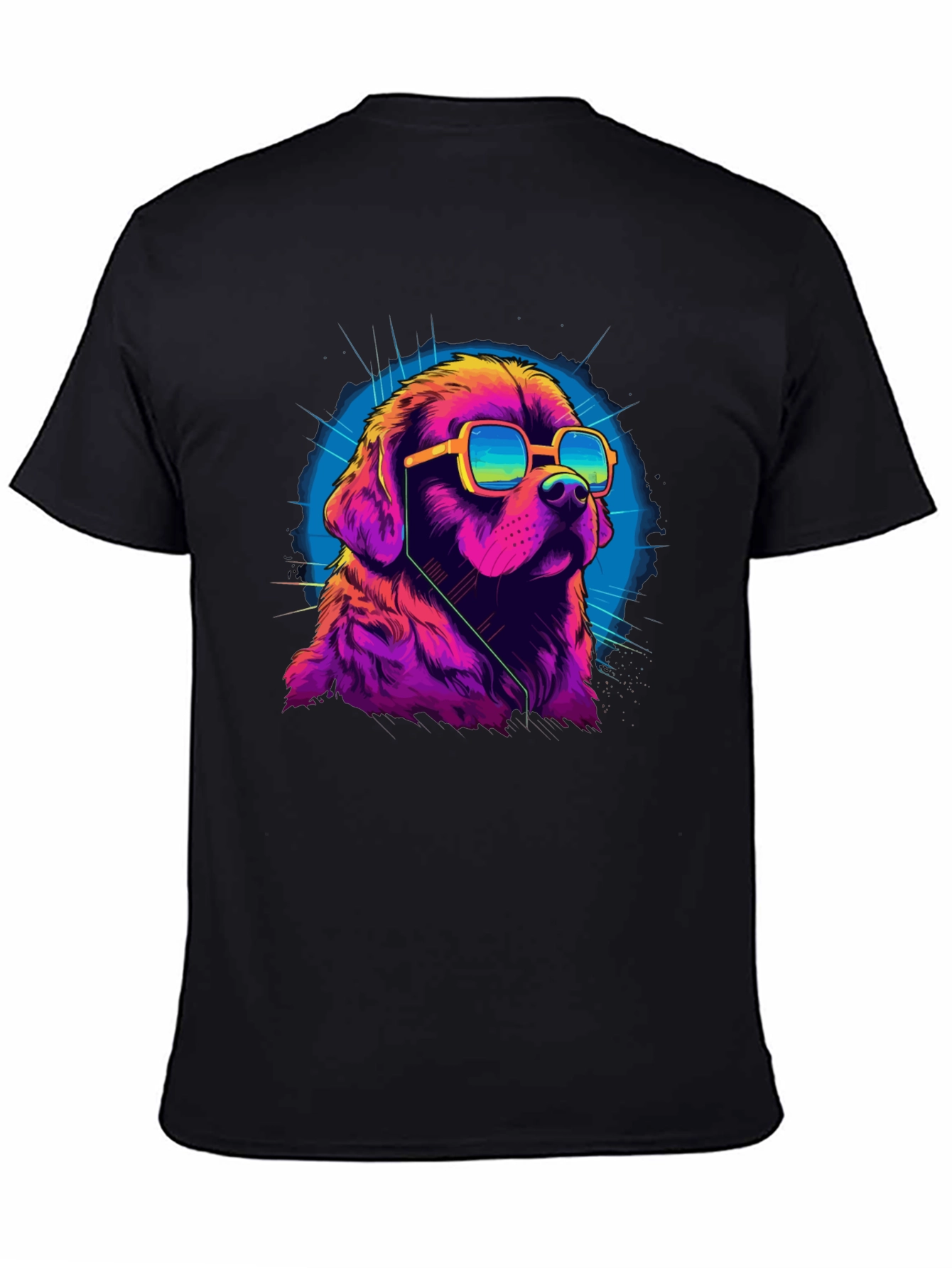 Cool Dog Graphic Tee - Mens Black T-Shirt