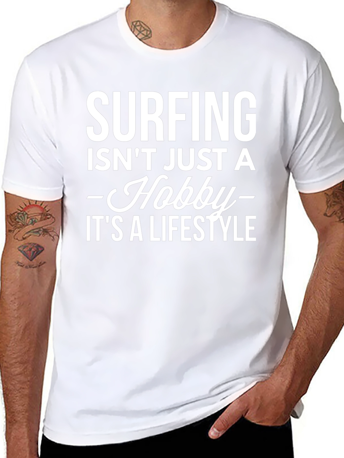 Surfing Lifestyle Tee | Black Graphic T-Shirt