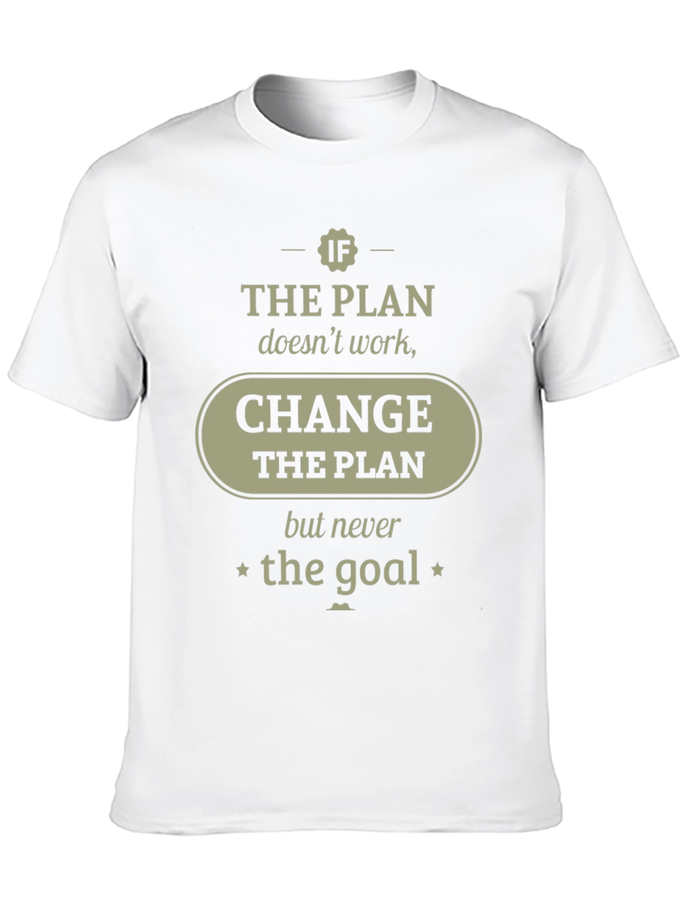 Motivational T-Shirt: Change the Plan Not the Goal