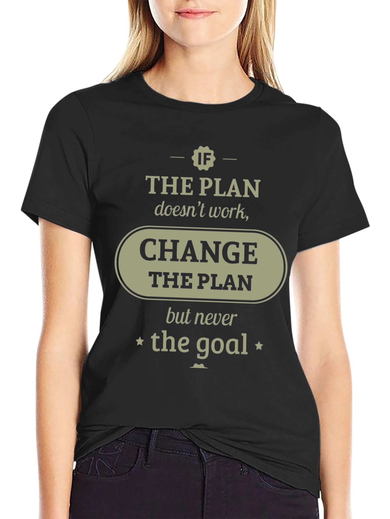 Motivational T-Shirt: Change the Plan Not the Goal