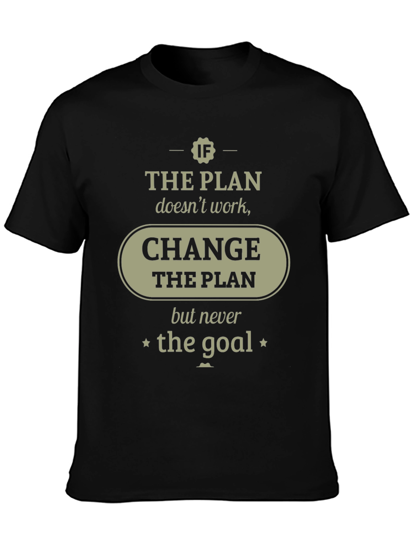 Motivational T-Shirt: Change the Plan Not the Goal