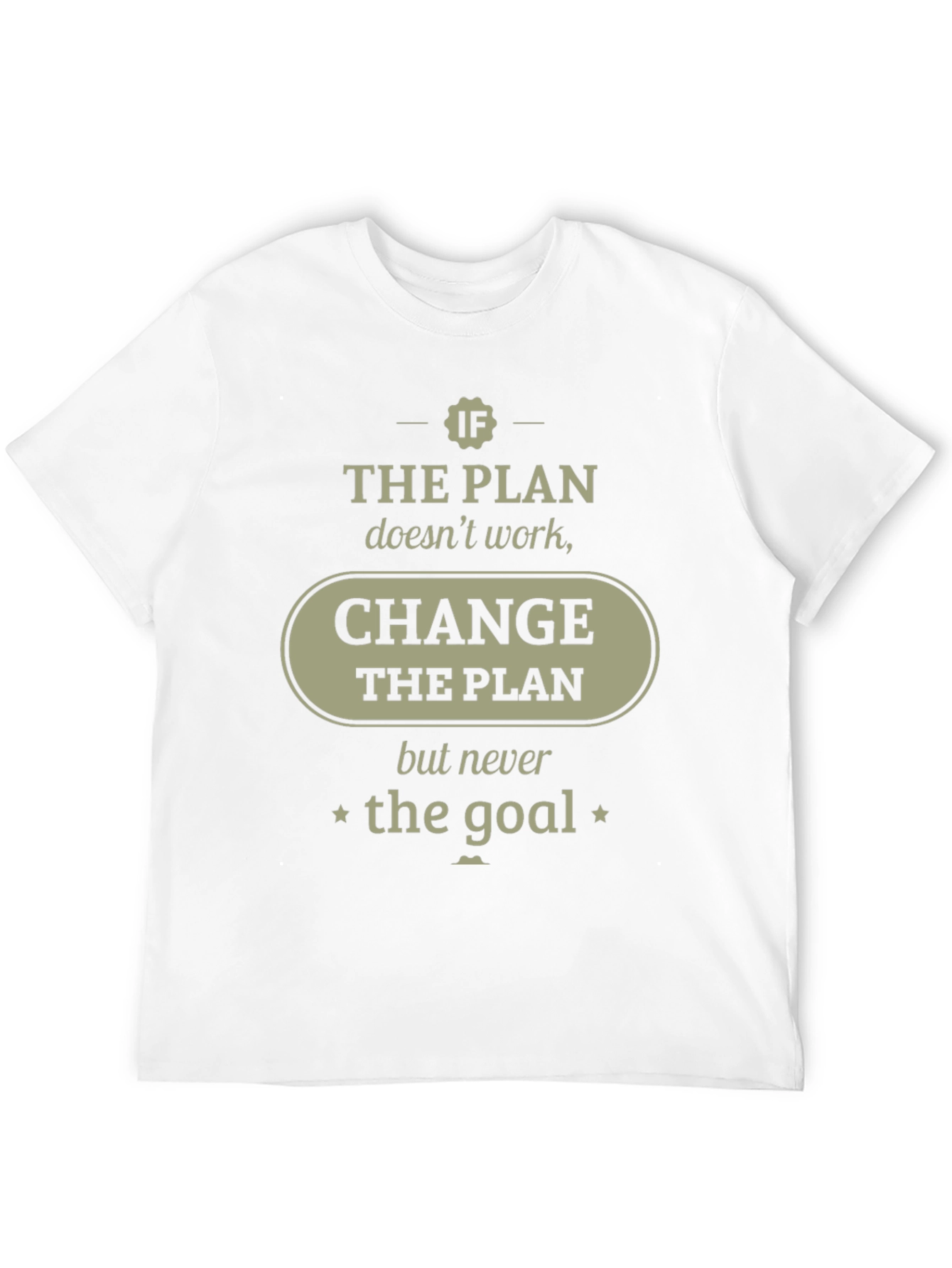 Motivational T-Shirt: Change the Plan Not the Goal