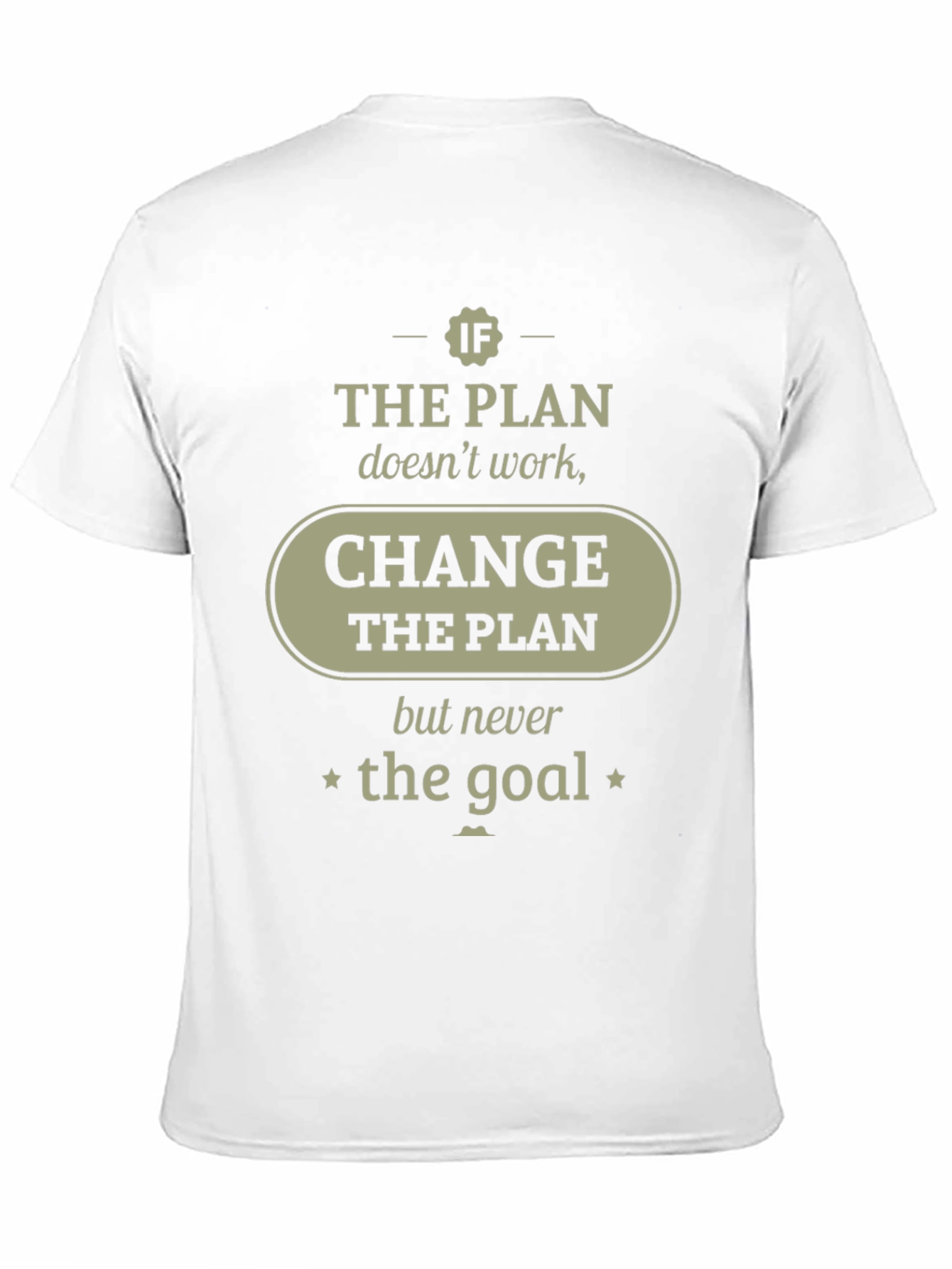 Motivational T-Shirt: Change the Plan Not the Goal