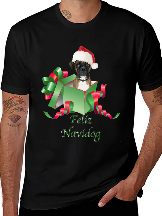 Feliz Navidog Black T-Shirt