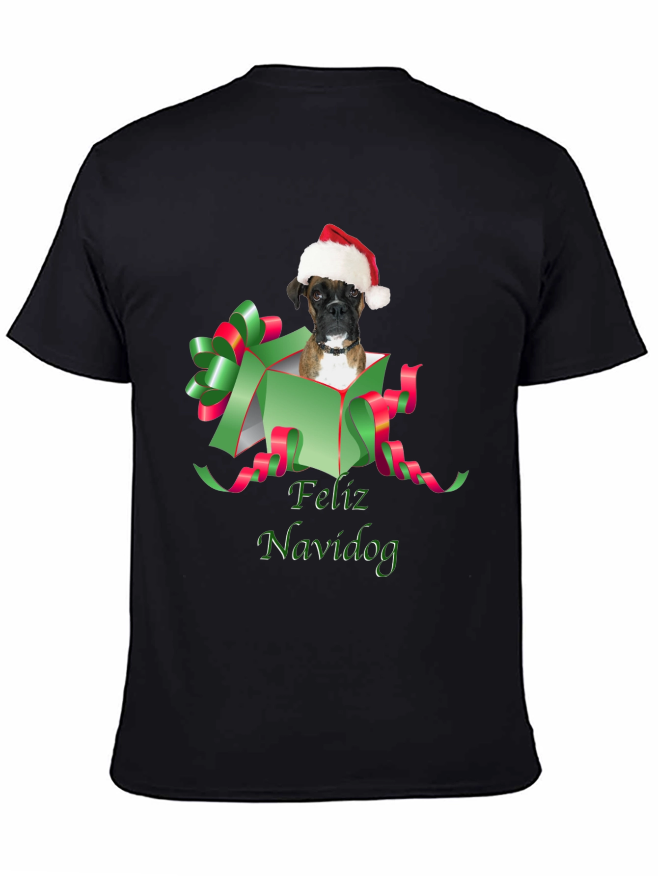 Feliz Navidog Black T-Shirt
