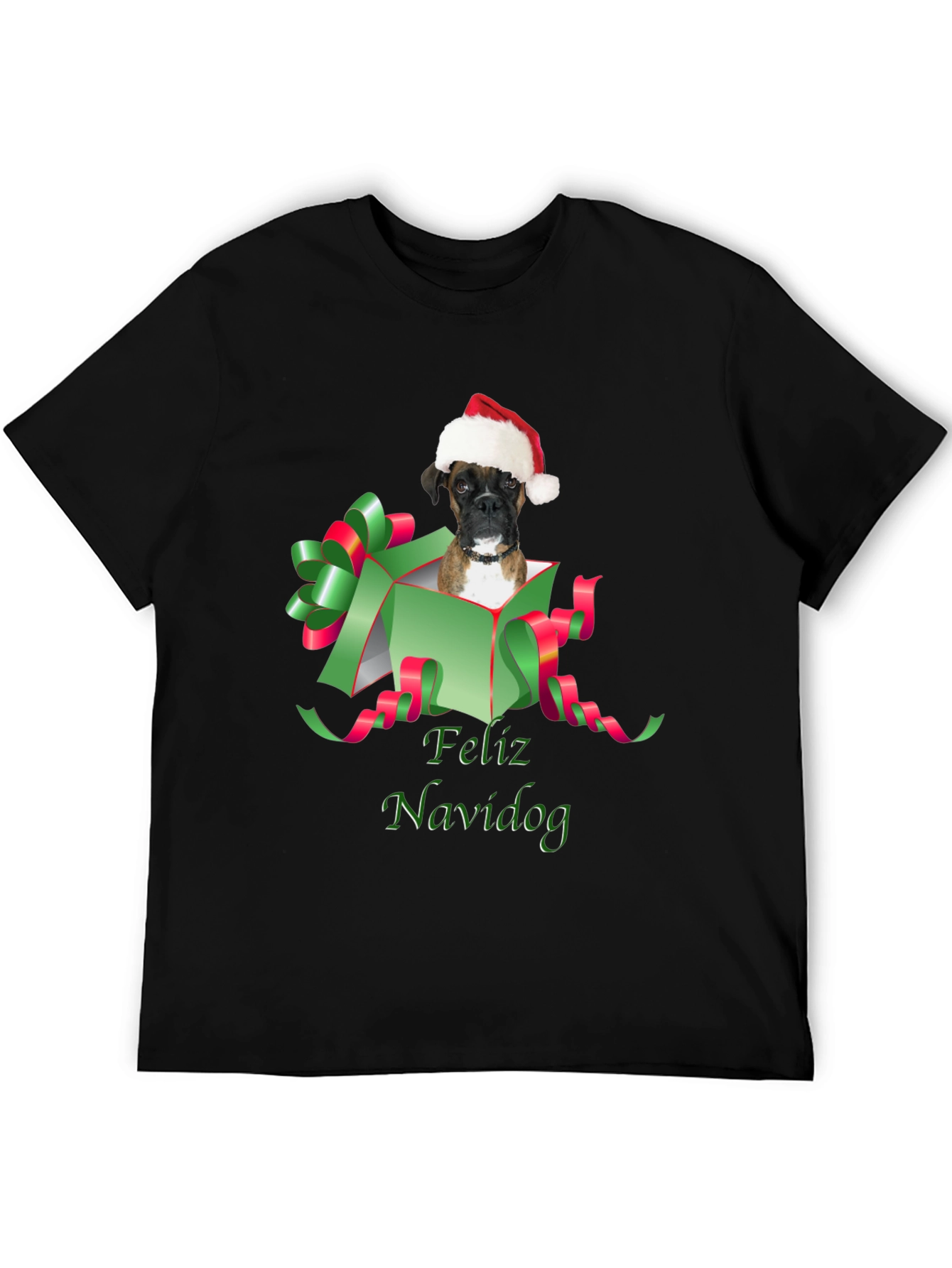 Feliz Navidog Black T-Shirt