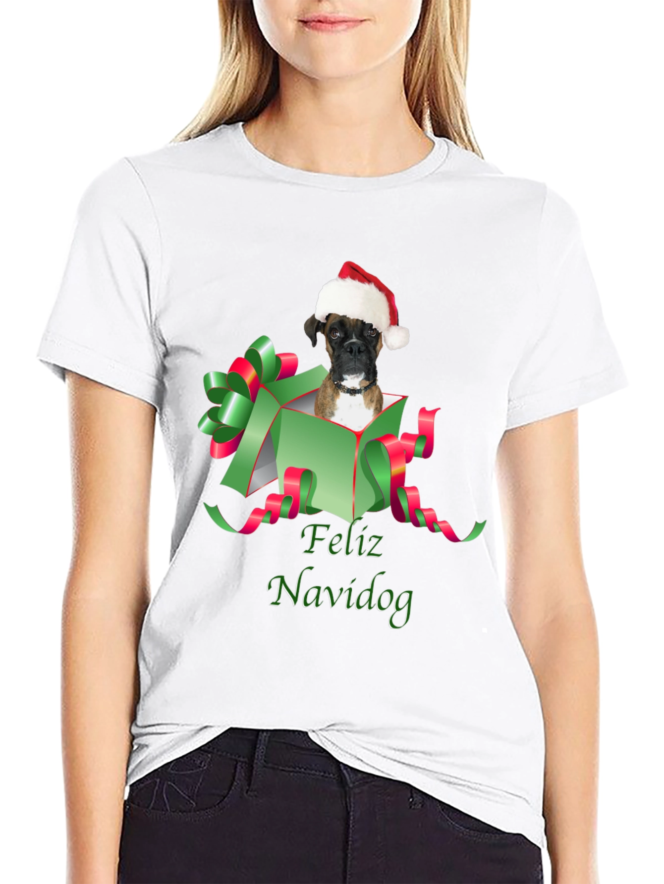 Feliz Navidog Black T-Shirt