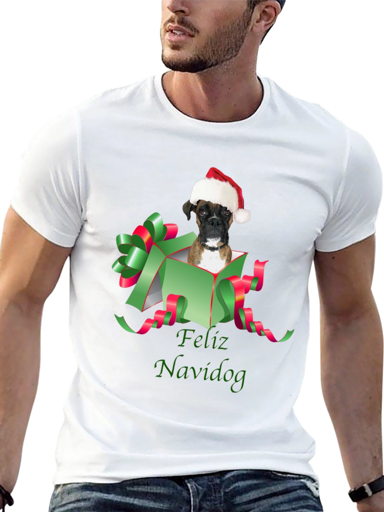 Feliz Navidog Black T-Shirt