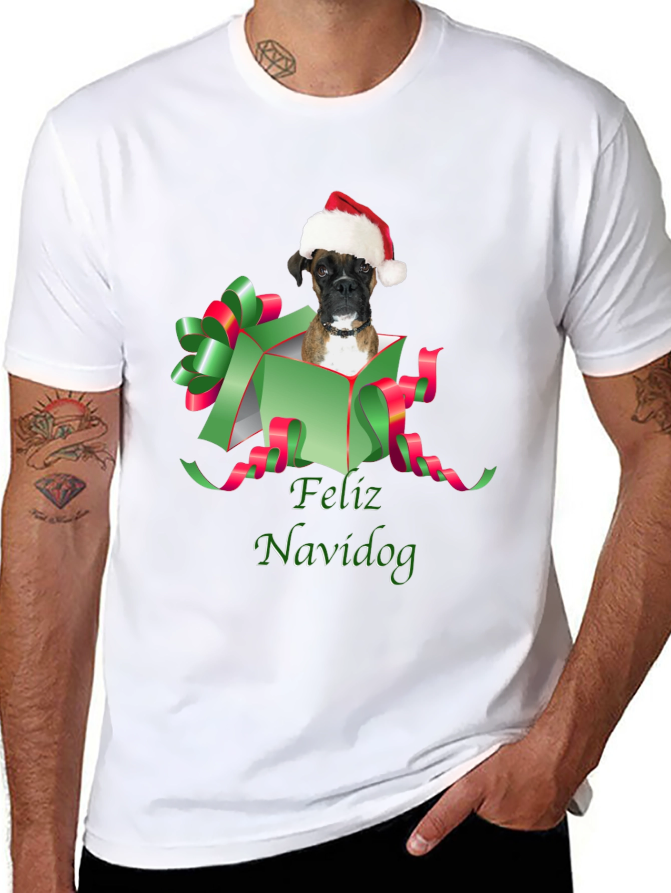 Feliz Navidog Black T-Shirt