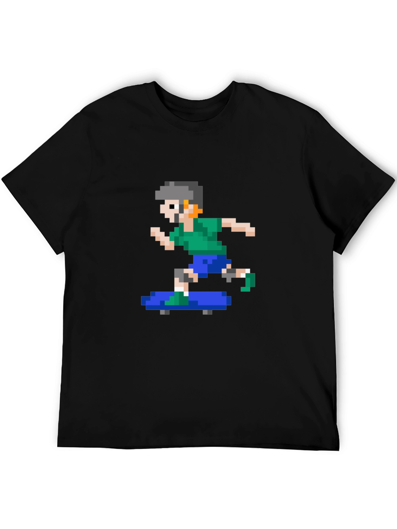 Pixel Skateboarder Graphic T-Shirt