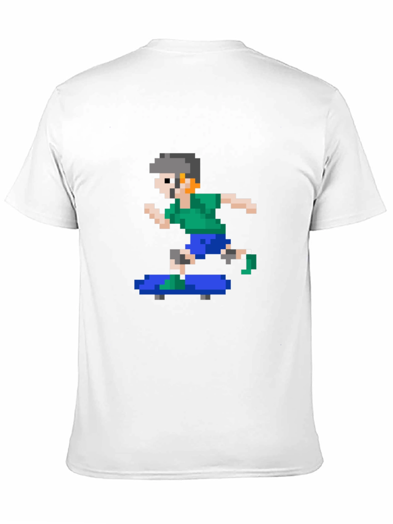 Pixel Skateboarder Graphic T-Shirt