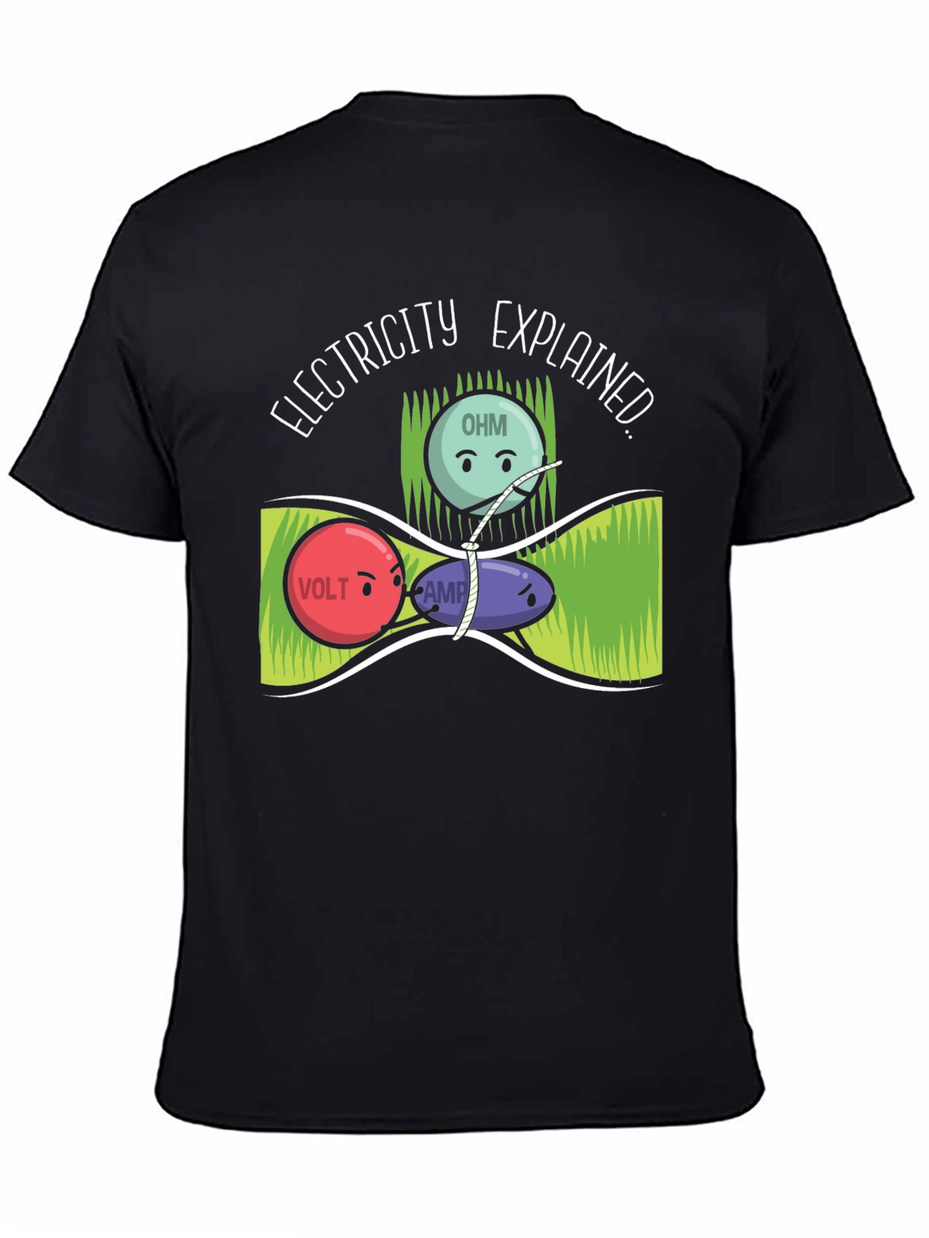 Electricity Explained T-Shirt Funny Science Geek Nerd Tee