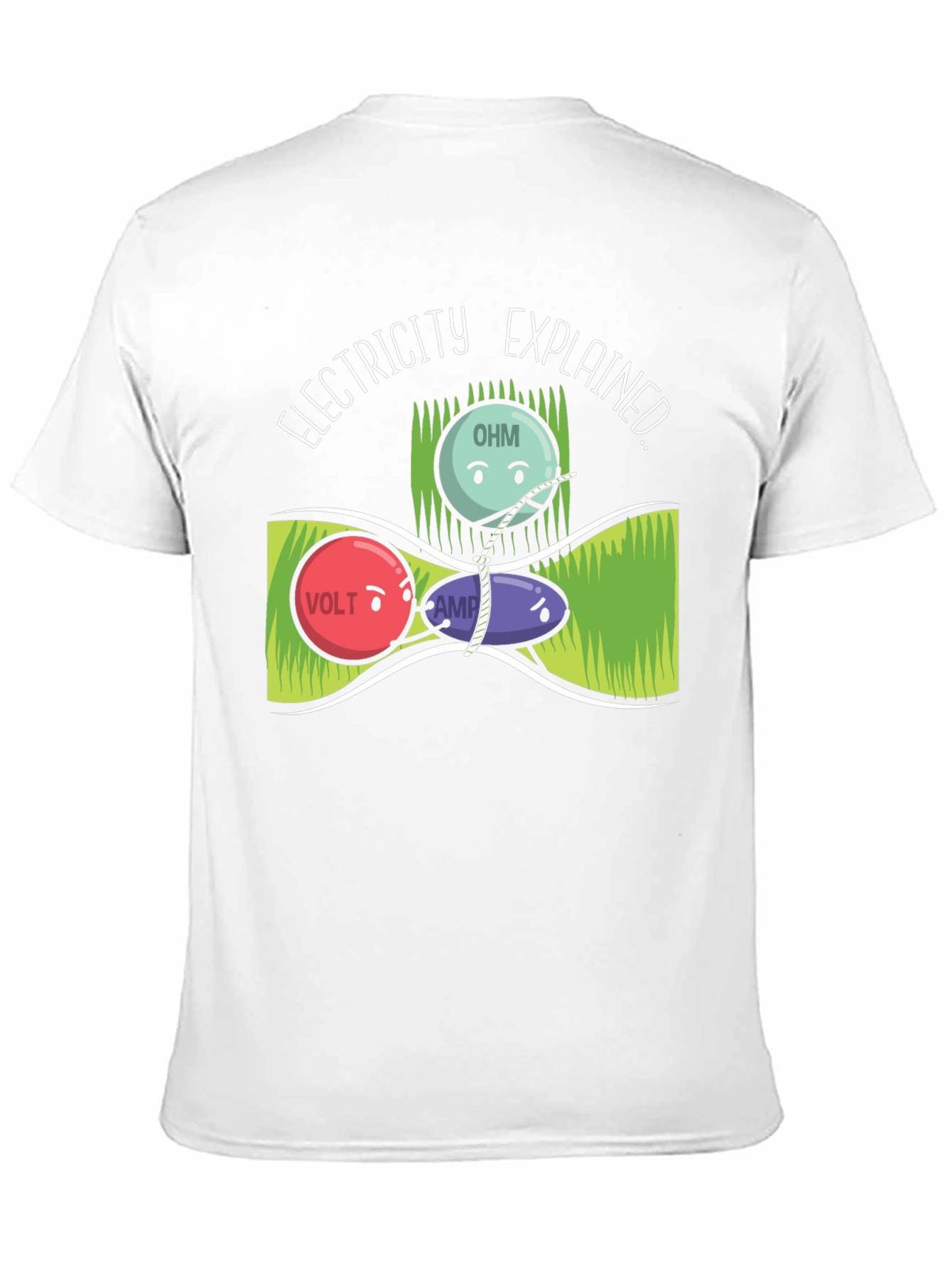 Electricity Explained T-Shirt Funny Science Geek Nerd Tee