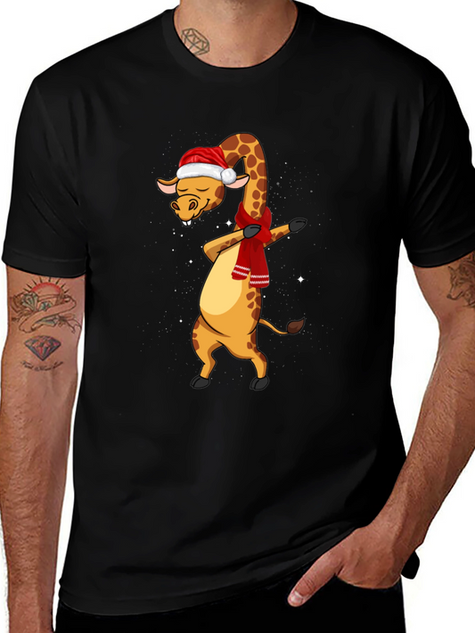 Dabbing Giraffe Christmas T-Shirt