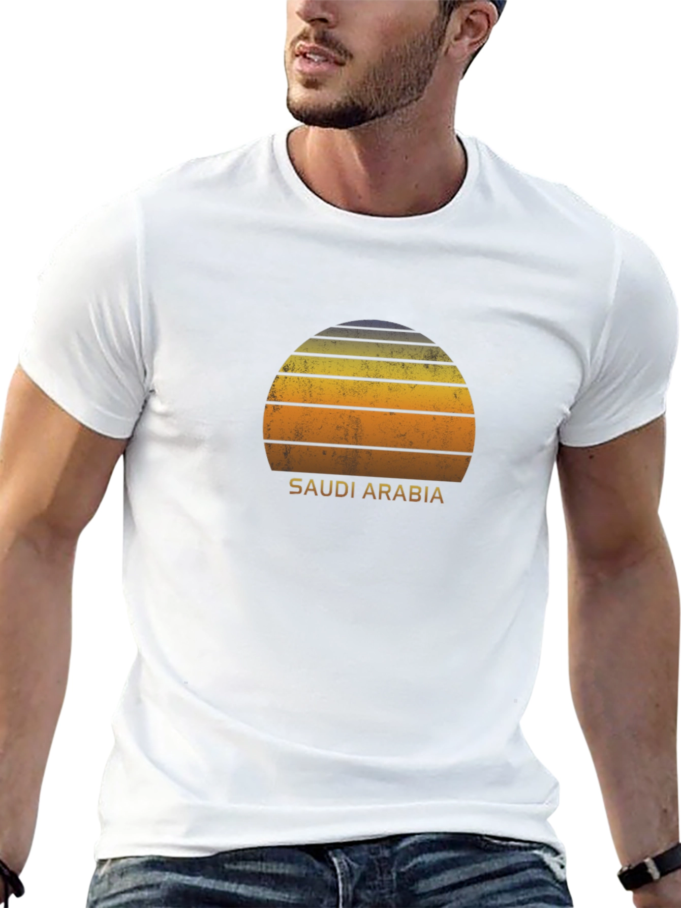 Retro Saudi Arabia Sunset Graphic Tee