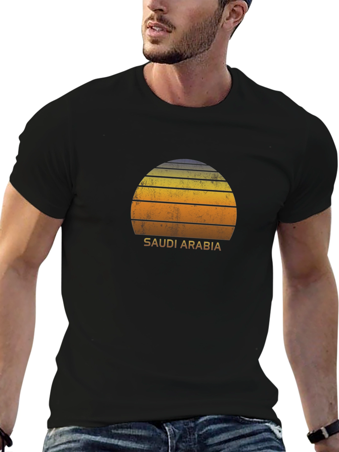 Retro Saudi Arabia Sunset Graphic Tee