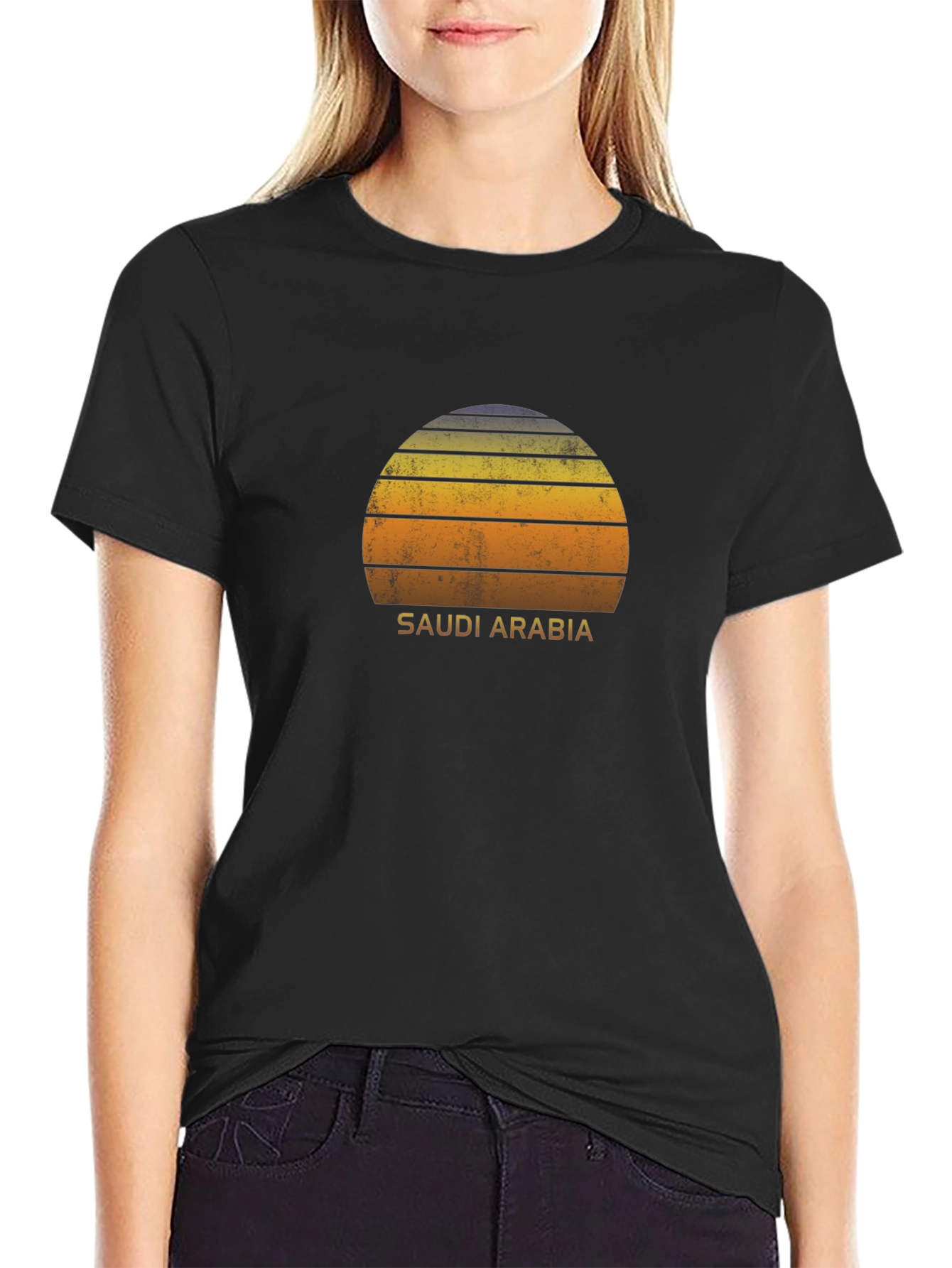 Retro Saudi Arabia Sunset Graphic Tee