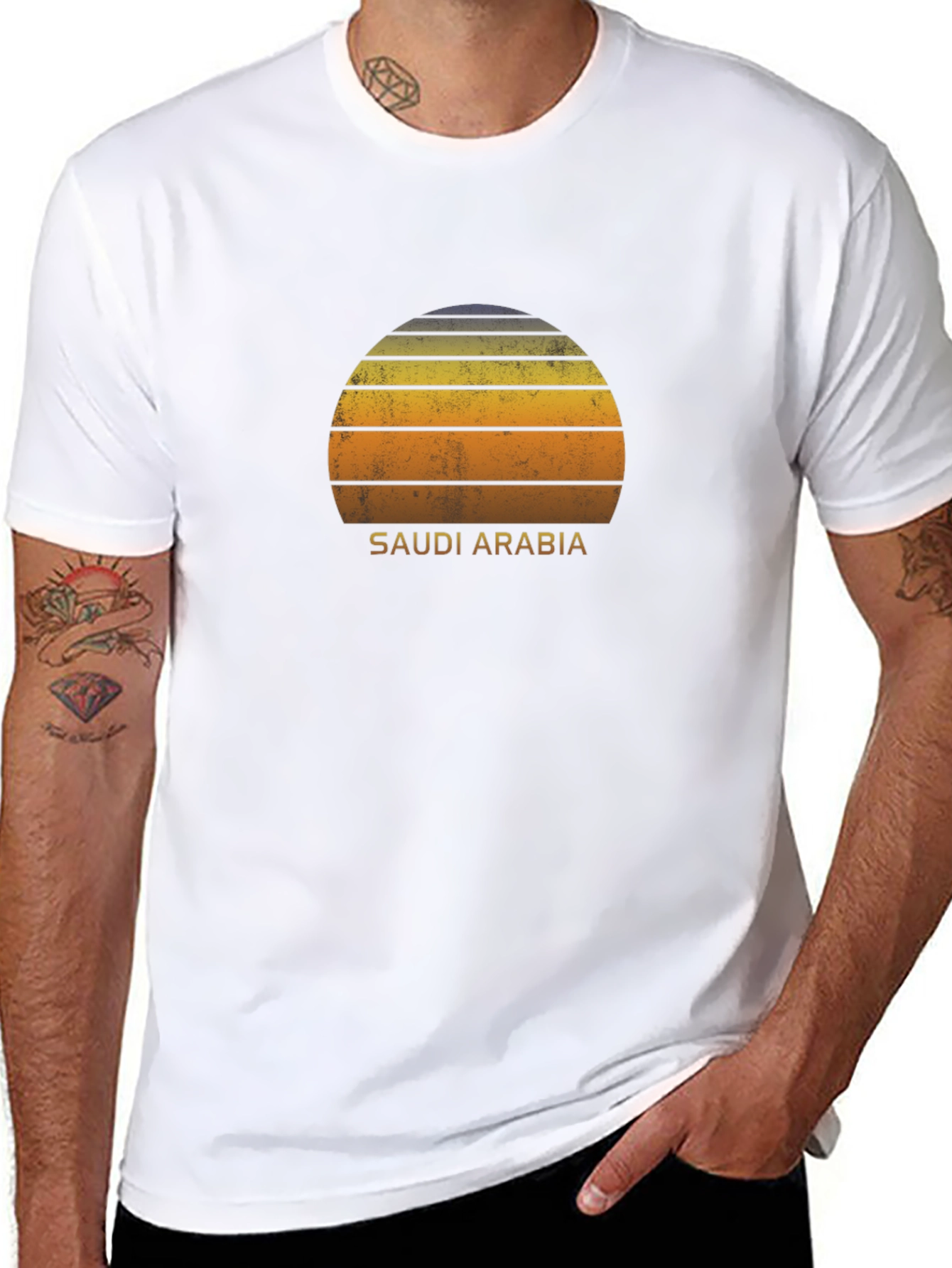 Retro Saudi Arabia Sunset Graphic Tee
