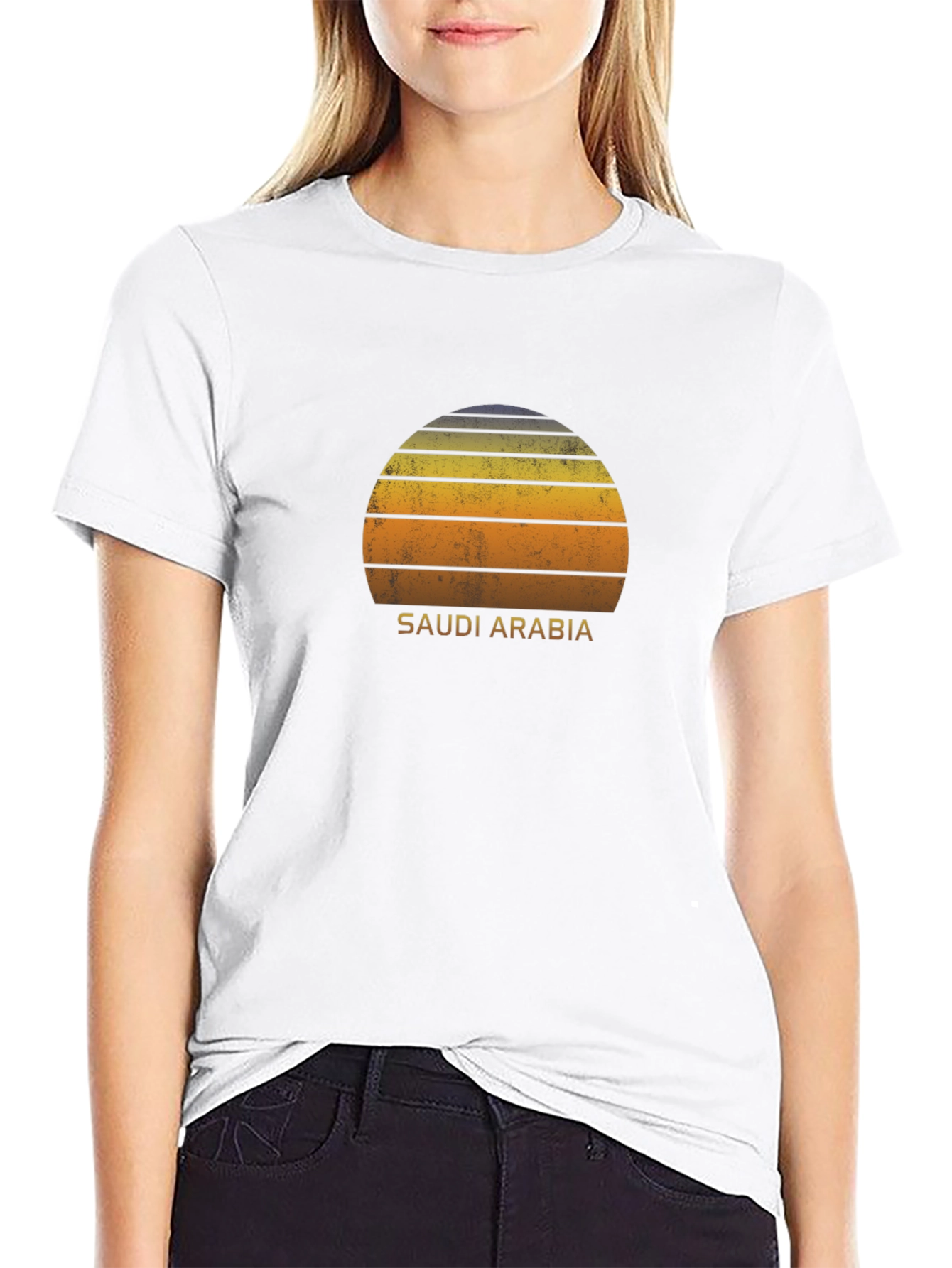 Retro Saudi Arabia Sunset Graphic Tee