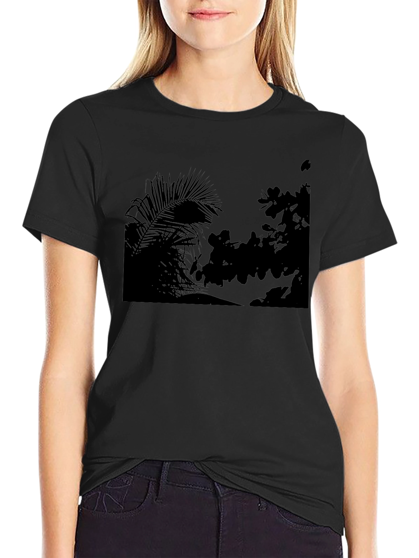 Silhouette Palms Tee - Modern Graphic Print T-Shirt