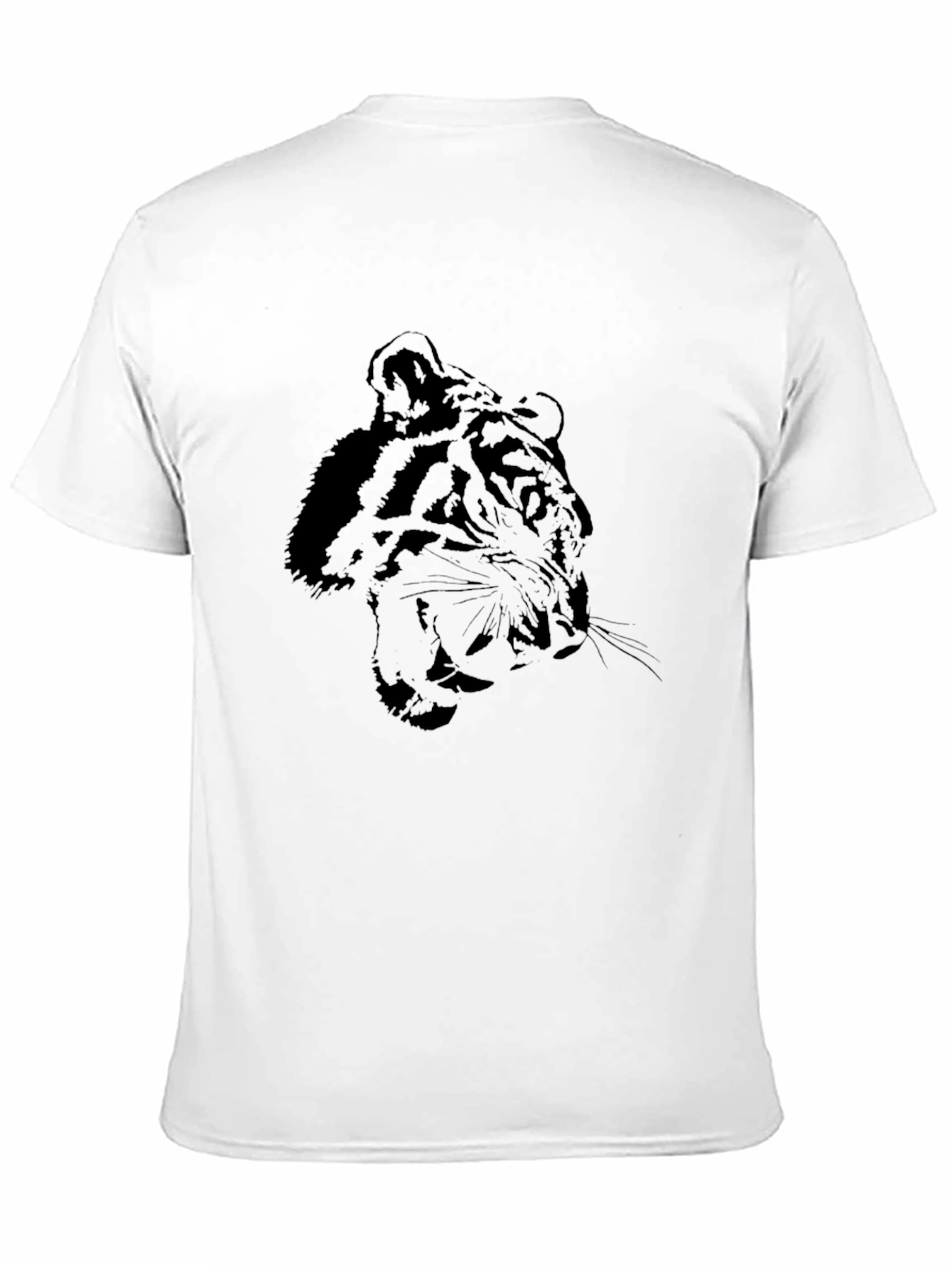 Tiger Graphic Black Tee - Stylish Mens T-Shirt