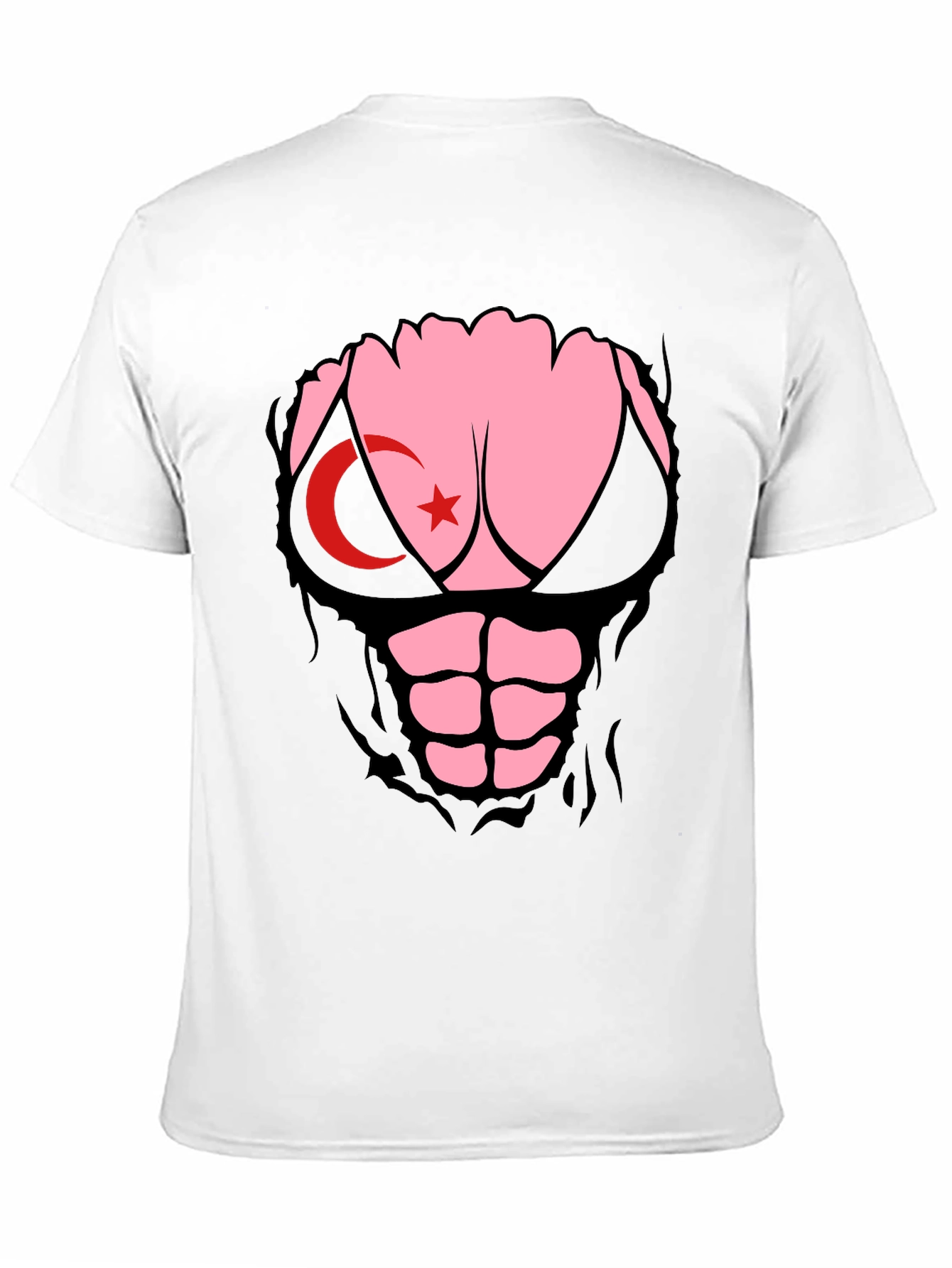 Funny Turkey Flag Ripped Muscle T-Shirt