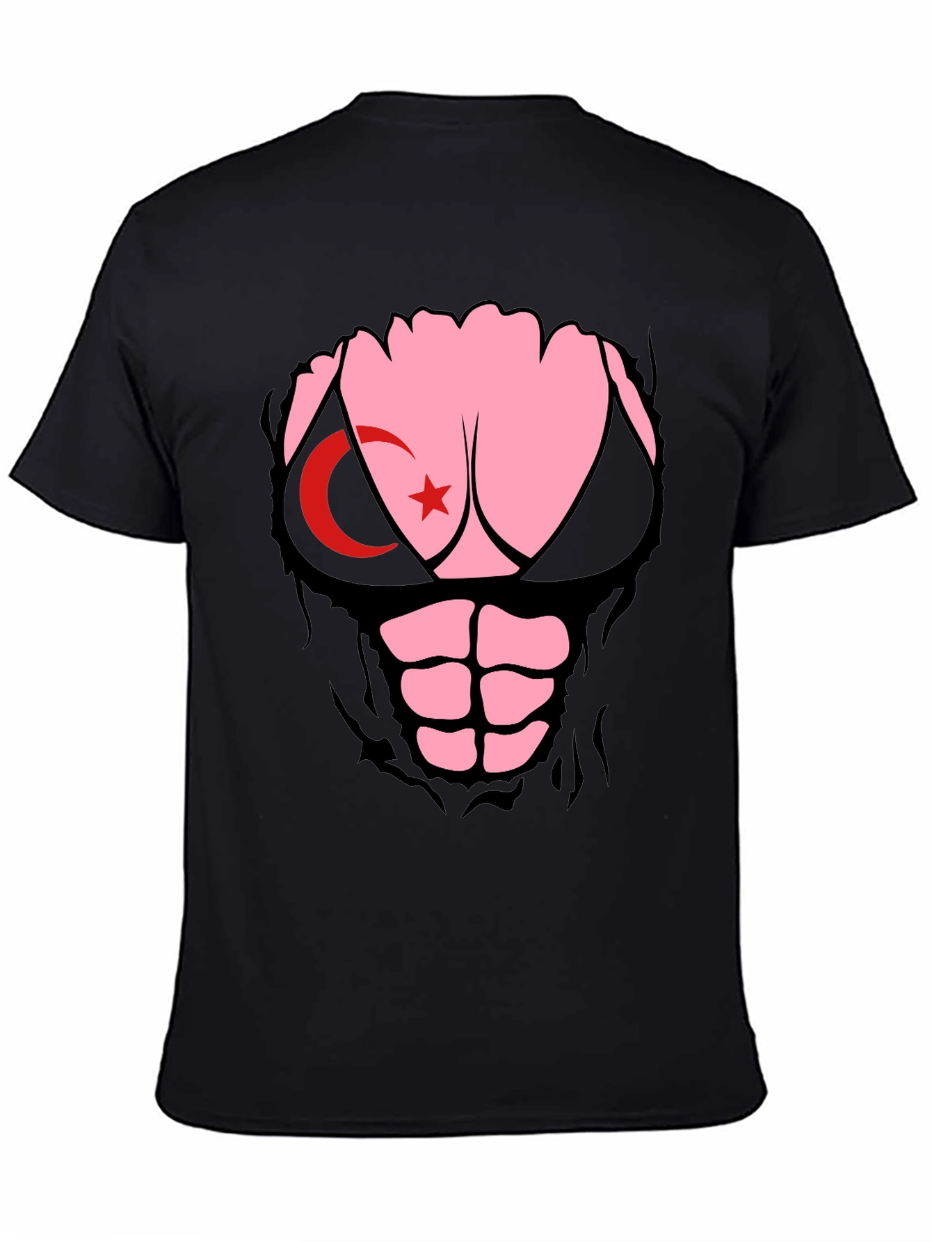 Funny Turkey Flag Ripped Muscle T-Shirt