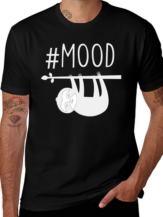 #Mood Sloth Graphic Tee - Relaxed Comfort