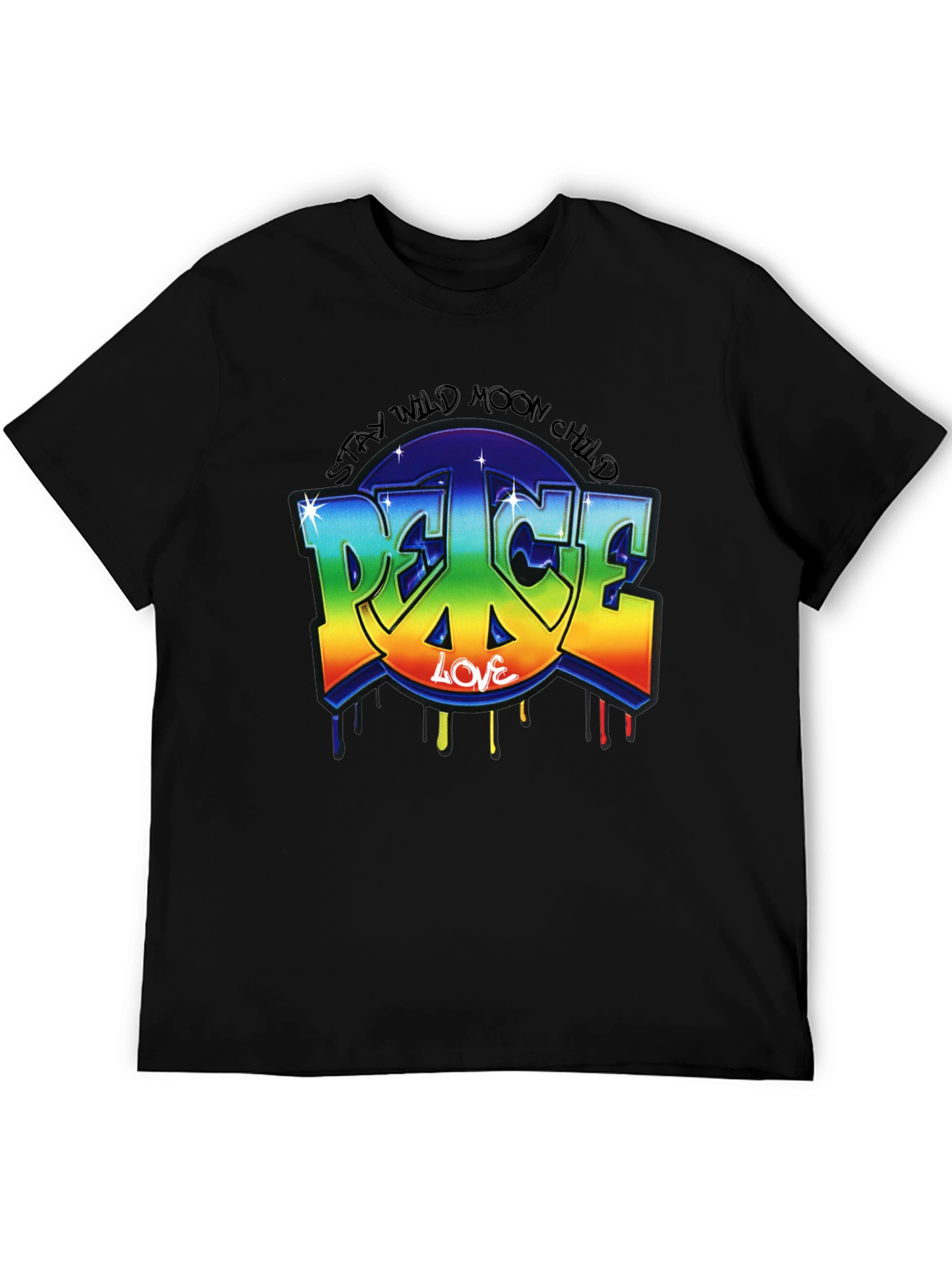 Peace Love Moon Child Graphic T-Shirt