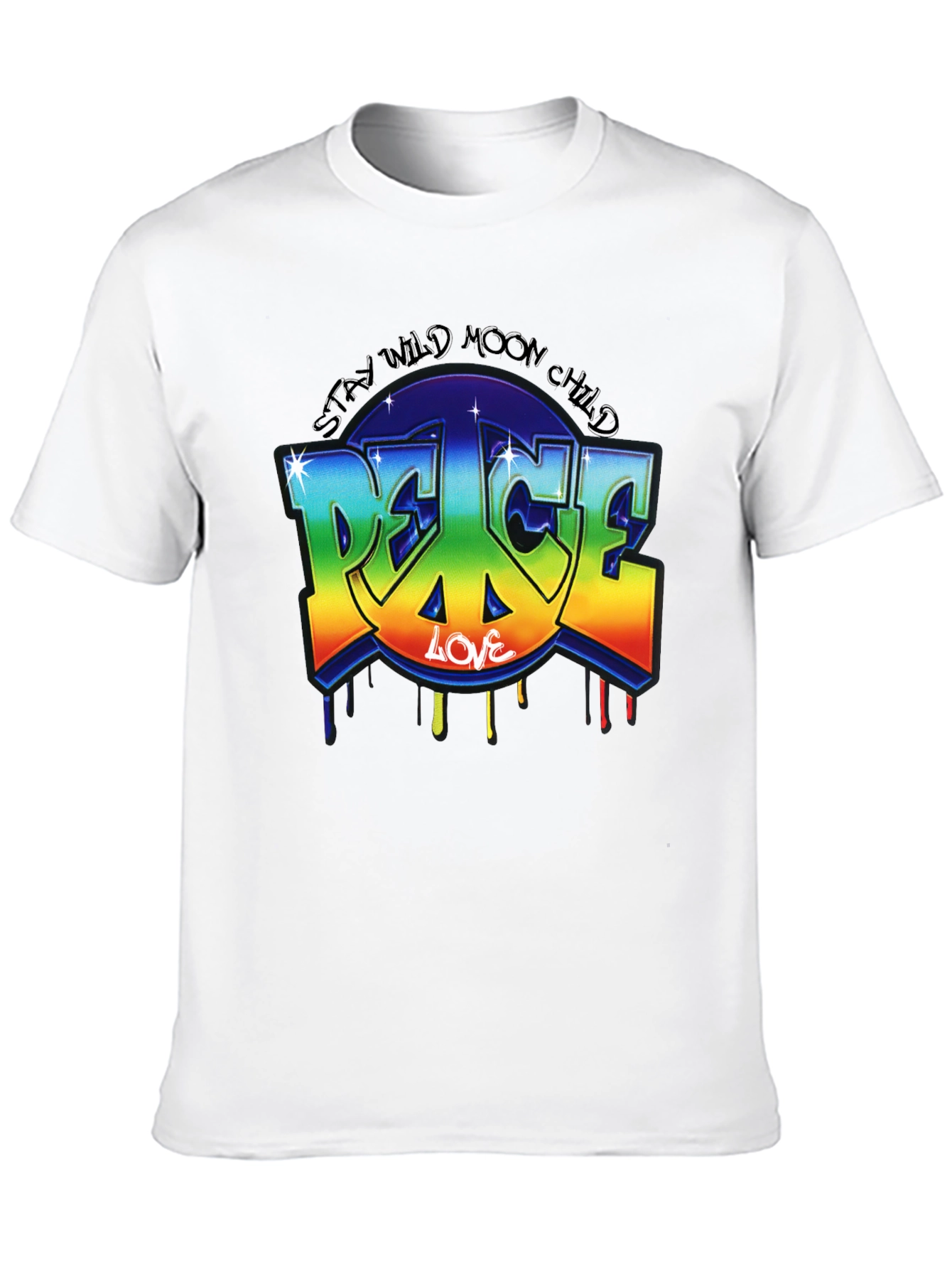 Peace Love Moon Child Graphic T-Shirt