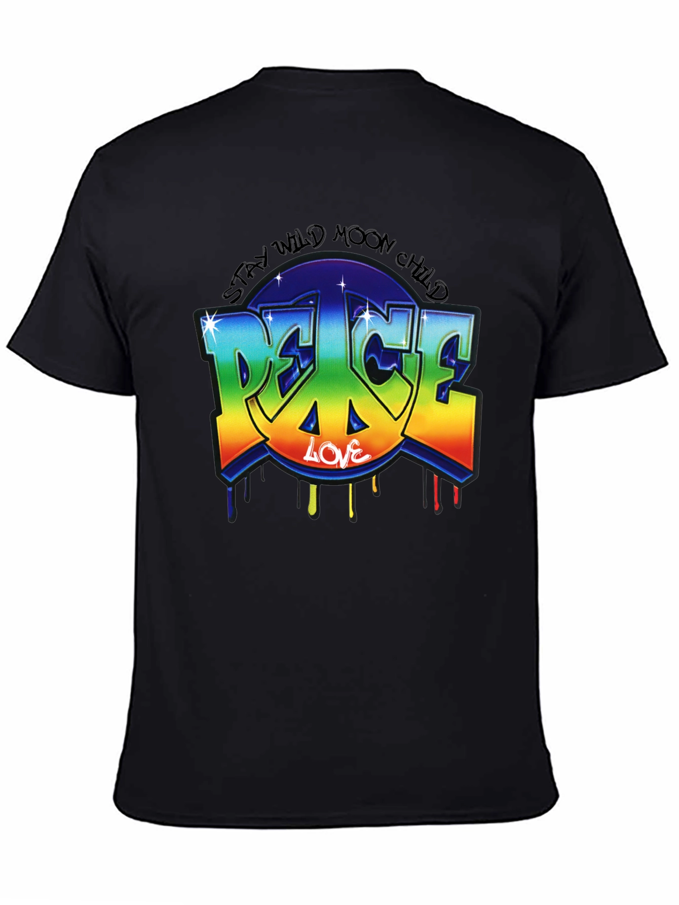 Peace Love Moon Child Graphic T-Shirt