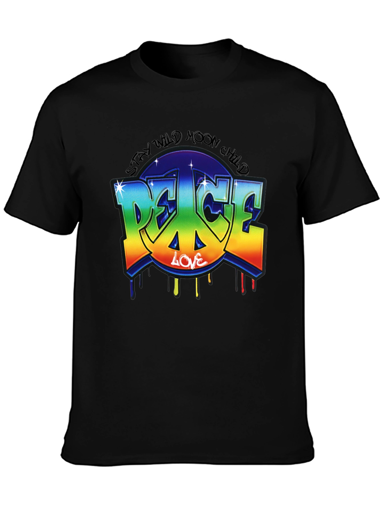 Peace Love Moon Child Graphic T-Shirt
