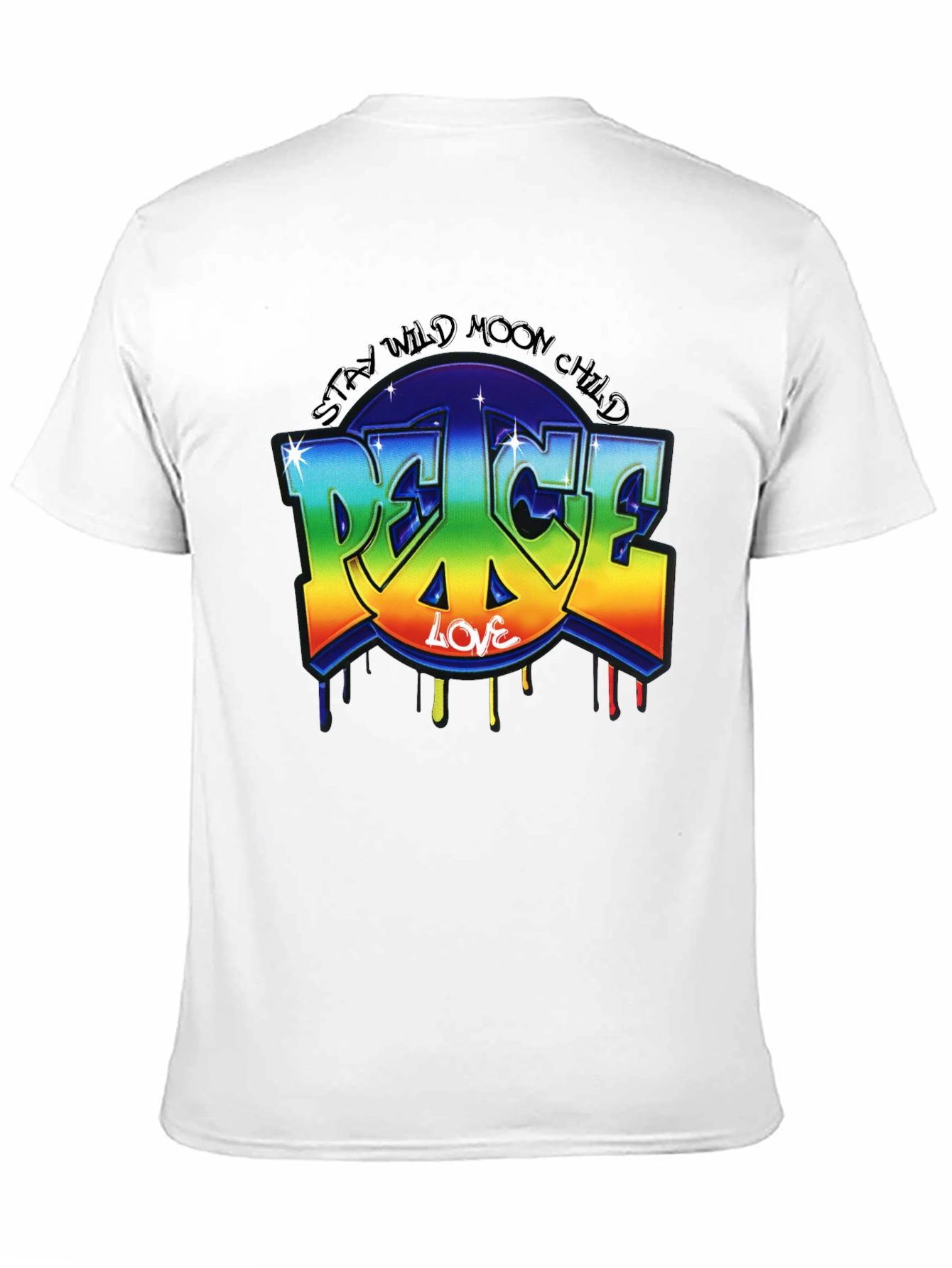 Peace Love Moon Child Graphic T-Shirt