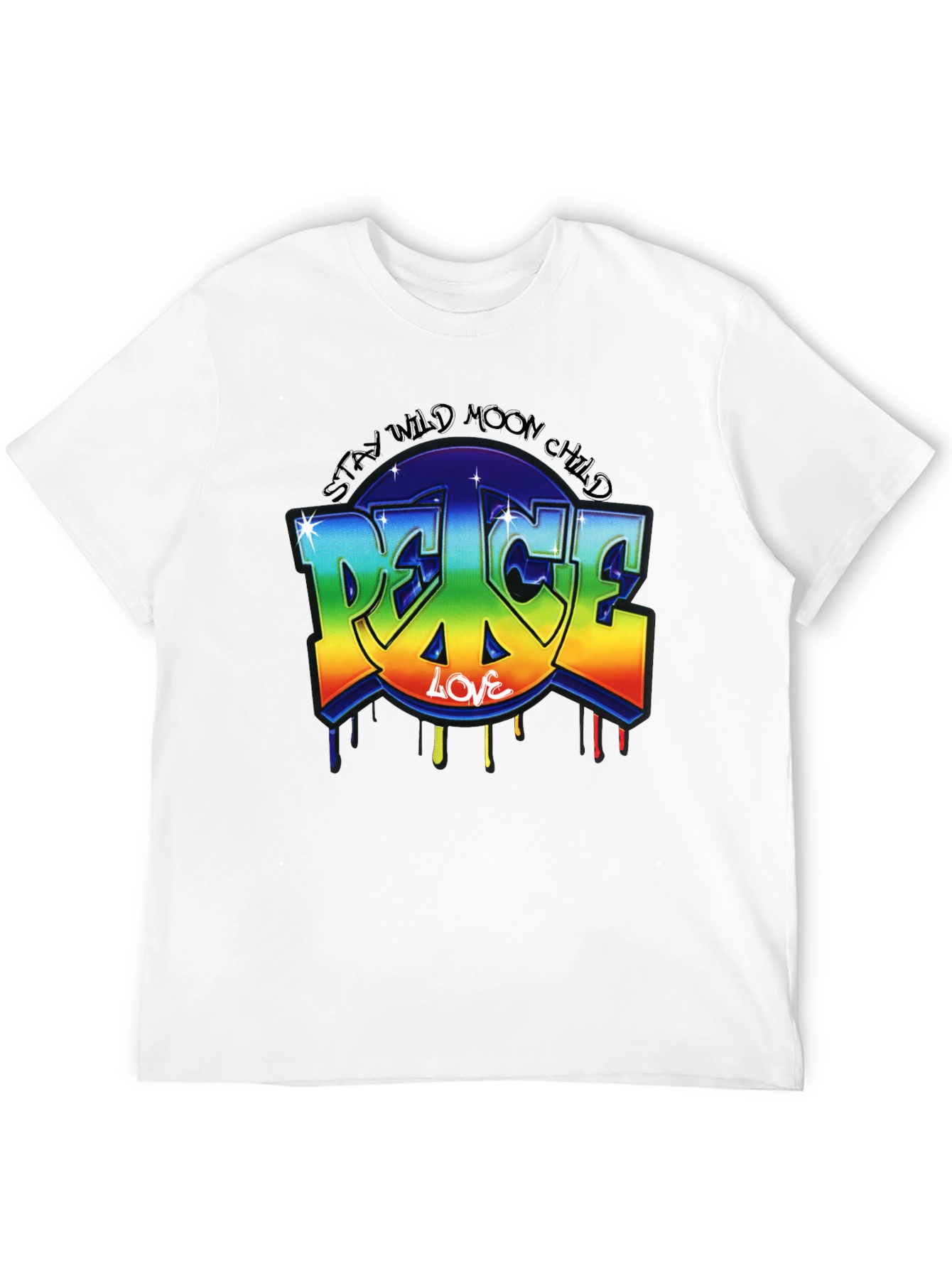 Peace Love Moon Child Graphic T-Shirt
