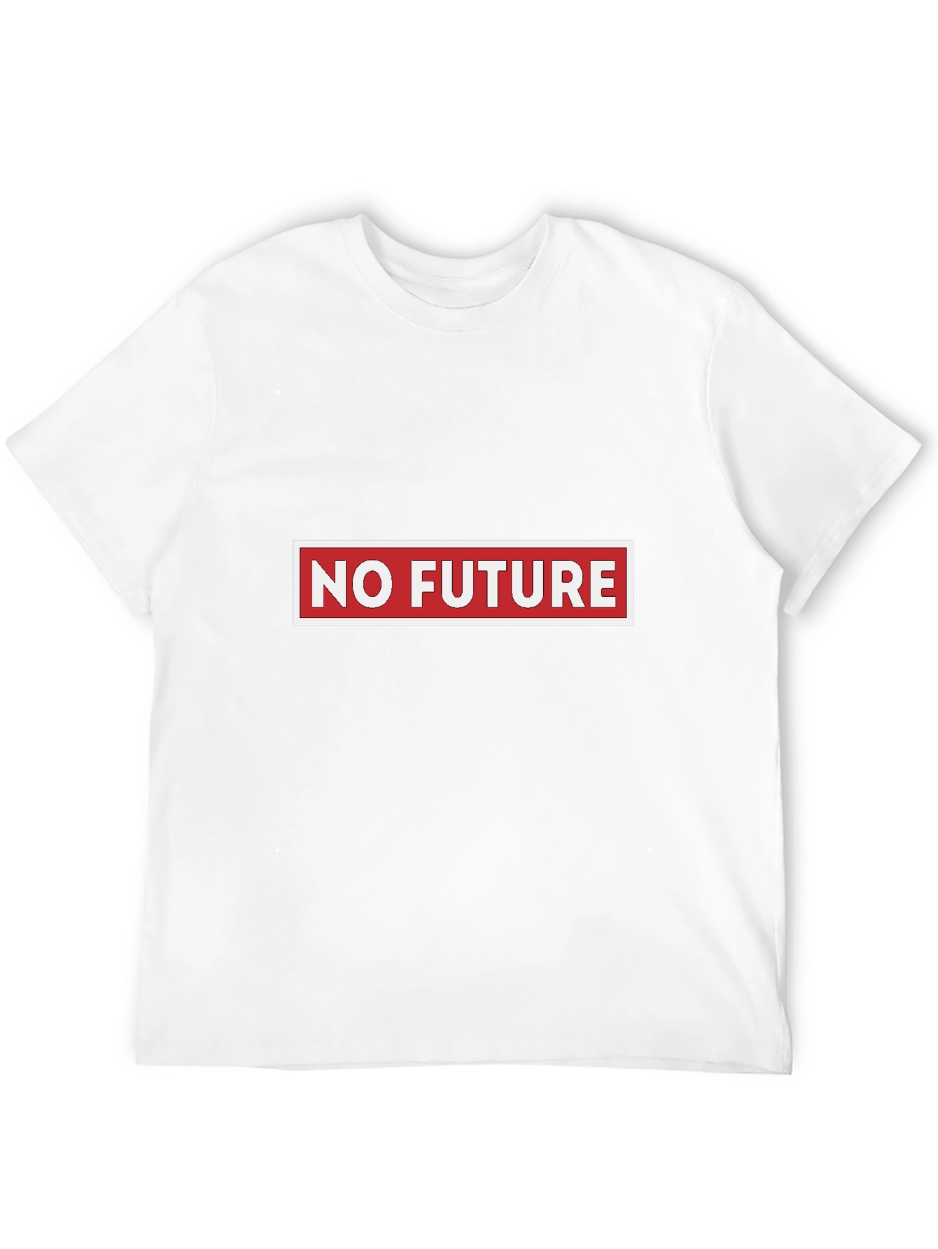 Edgy No Future Graphic Tee - Black
