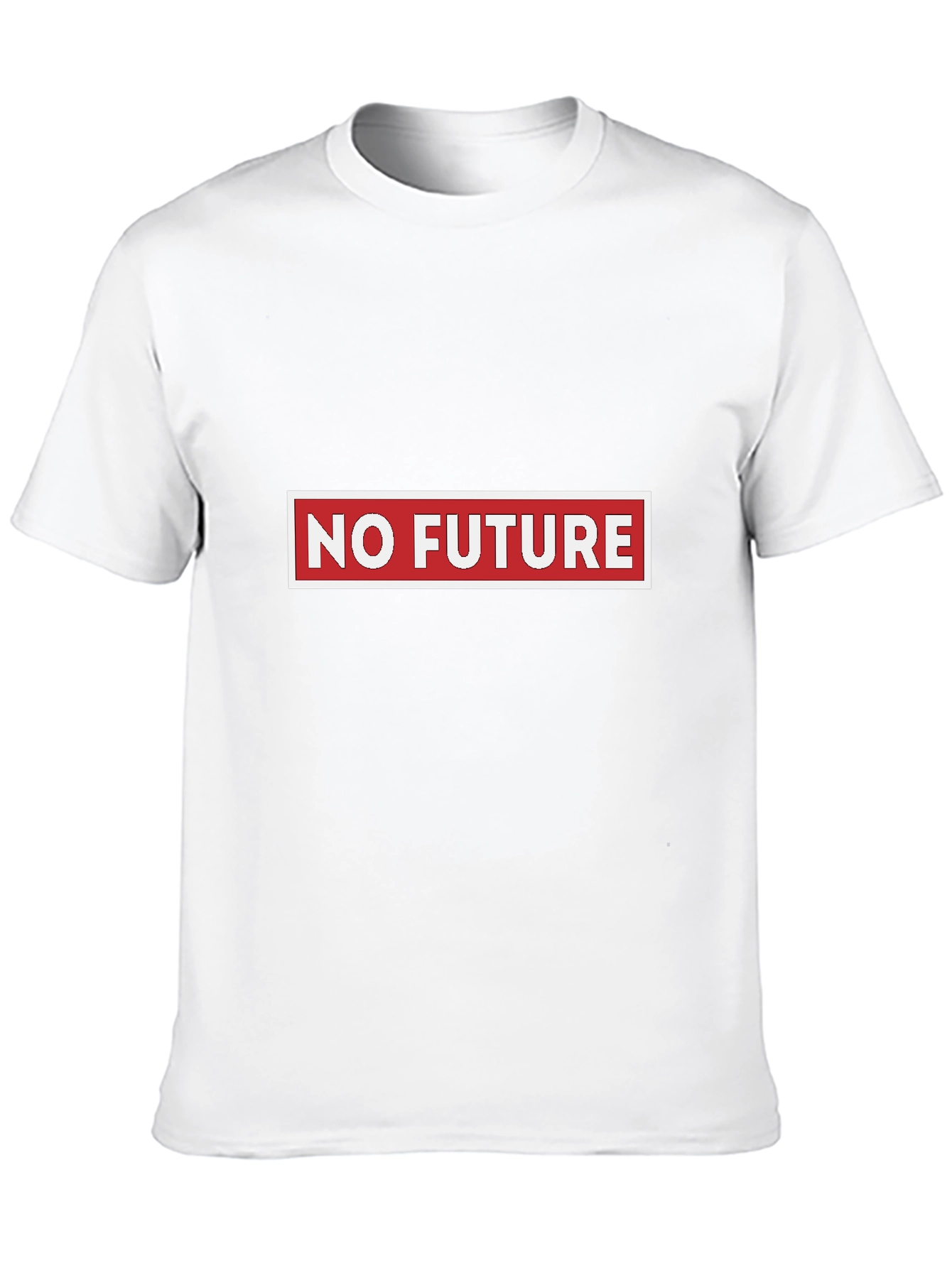Edgy No Future Graphic Tee - Black