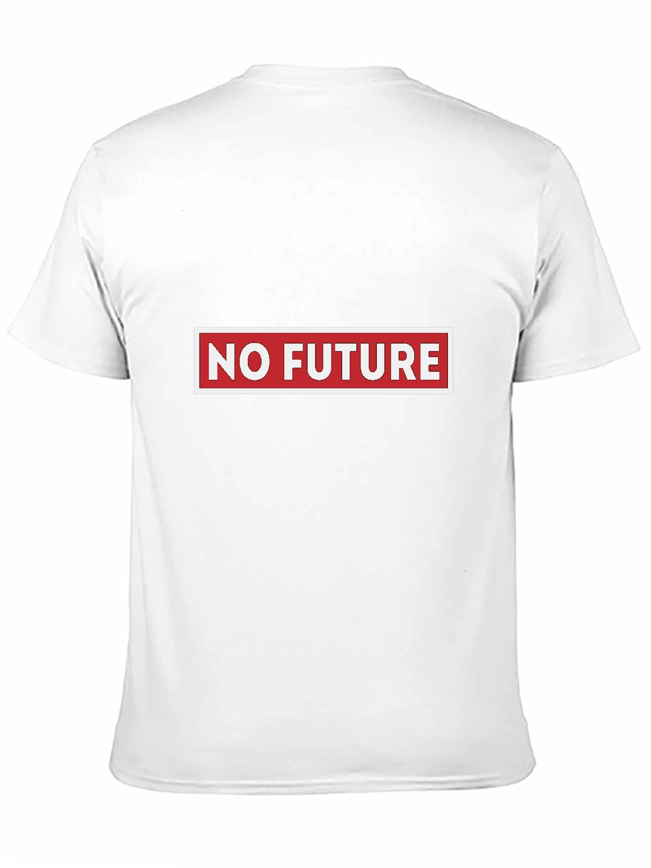 Edgy No Future Graphic Tee - Black