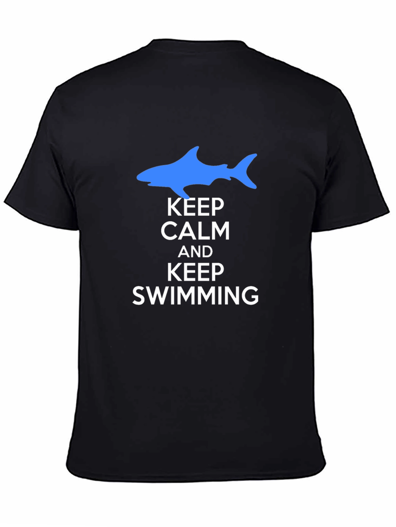 Keep Calm and Keep Swimming Black T-Shirt