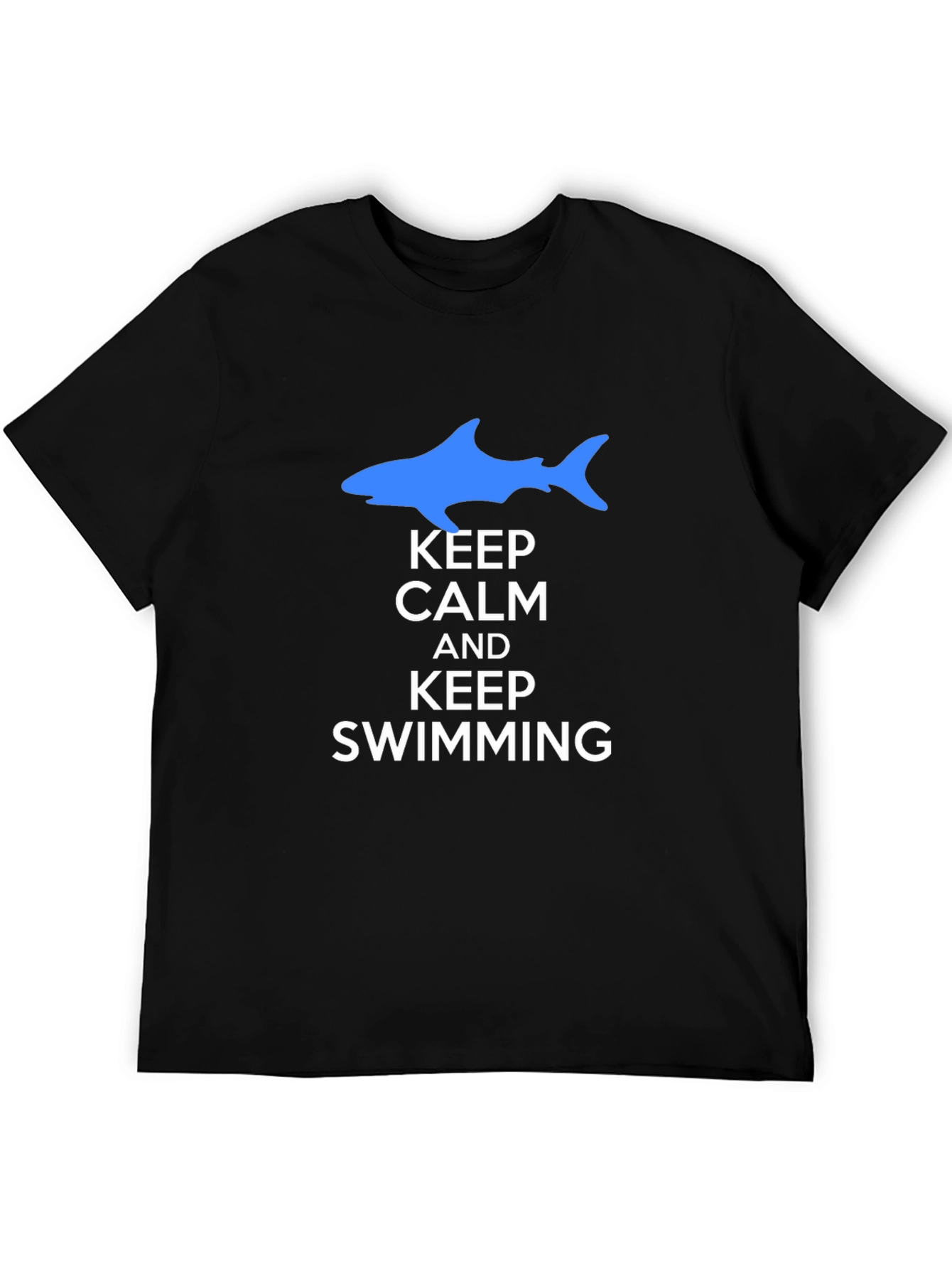 Keep Calm and Keep Swimming Black T-Shirt