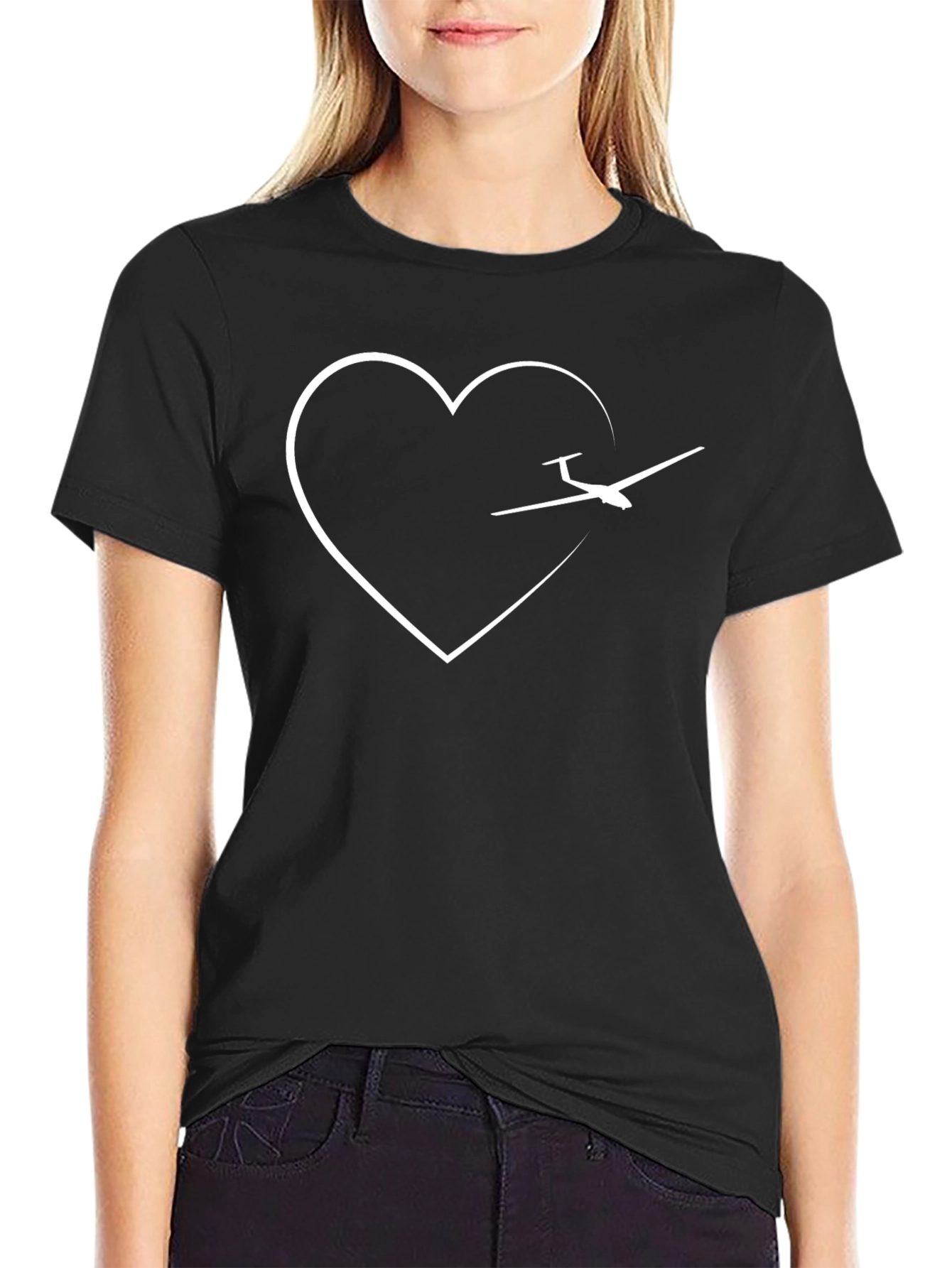 Heart Glider T-Shirt - Aviation Love