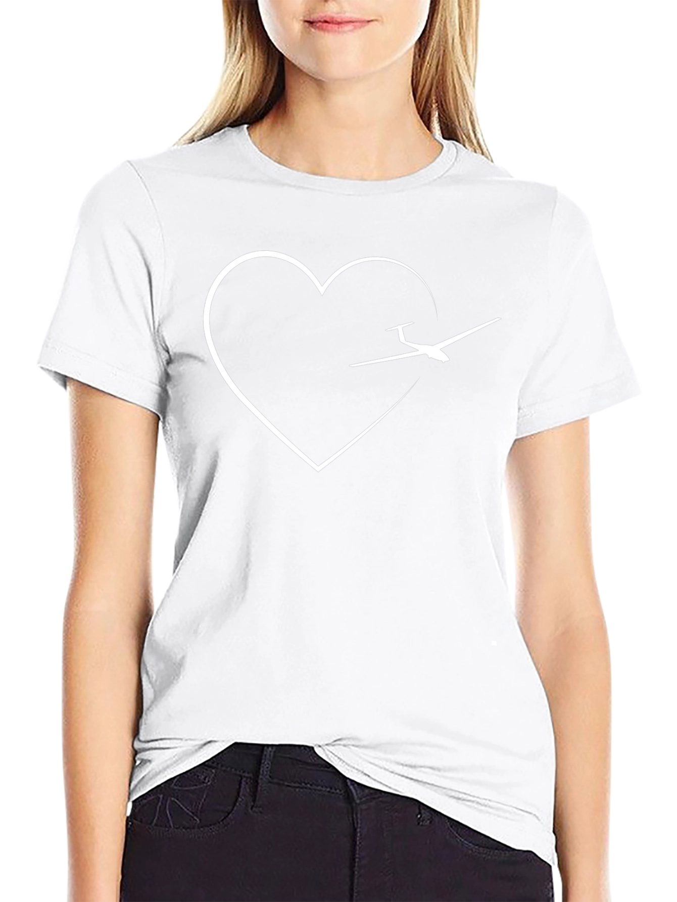 Heart Glider T-Shirt - Aviation Love